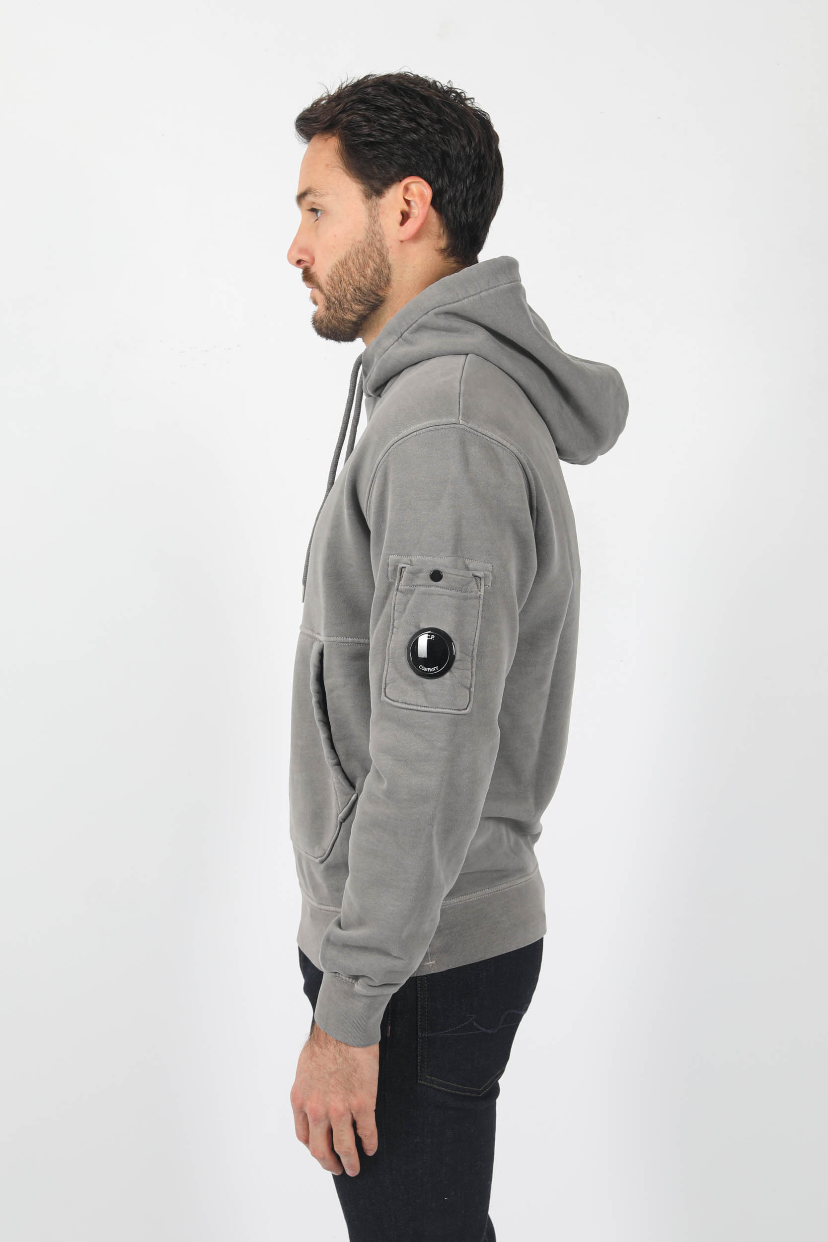 SWEAT A CAPUCHE GRIS DELAVE C.P COMPANY S009A-939