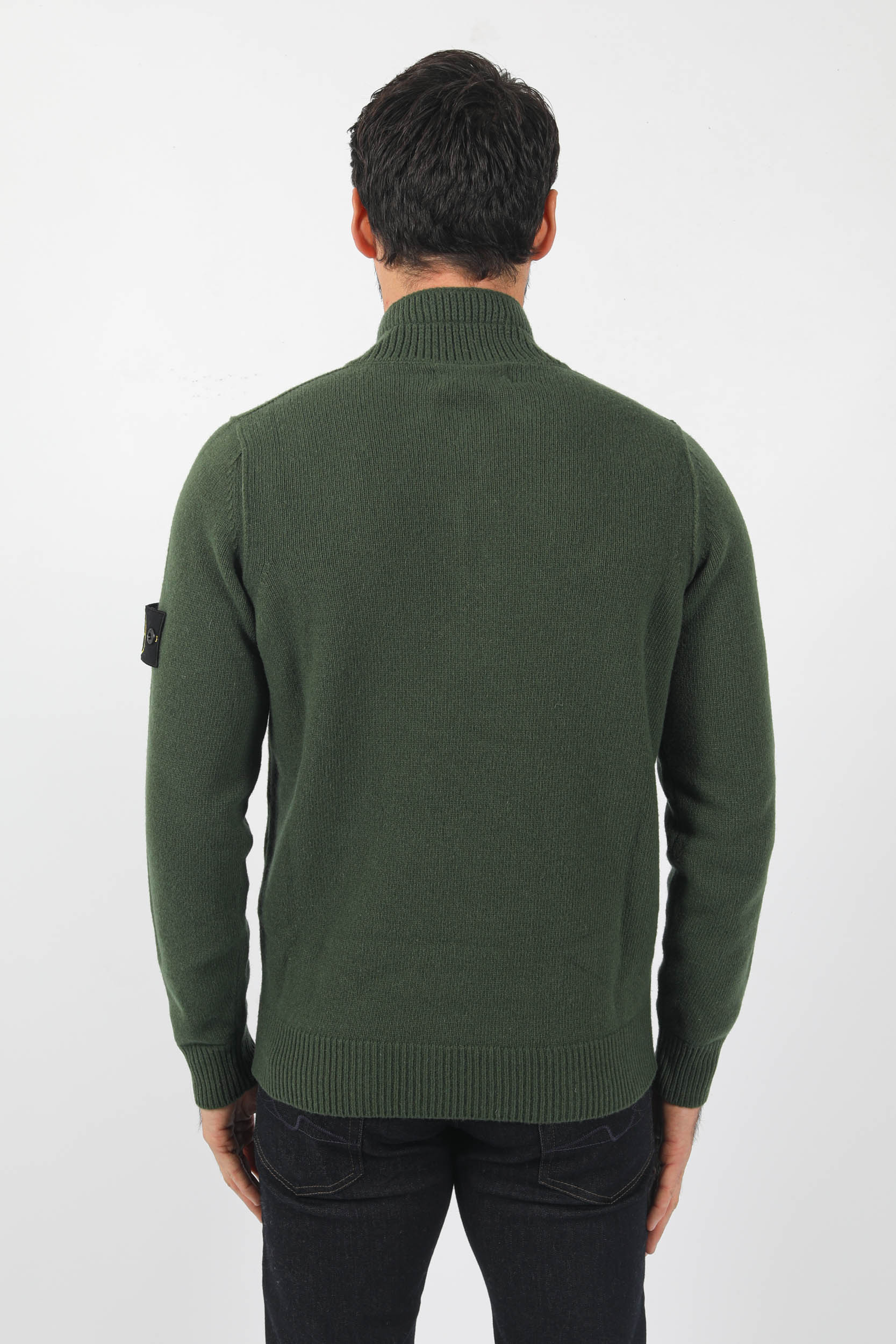 PULL COL CAMIONEUR STONE ISLAND KAKI 7715540A3-V0058