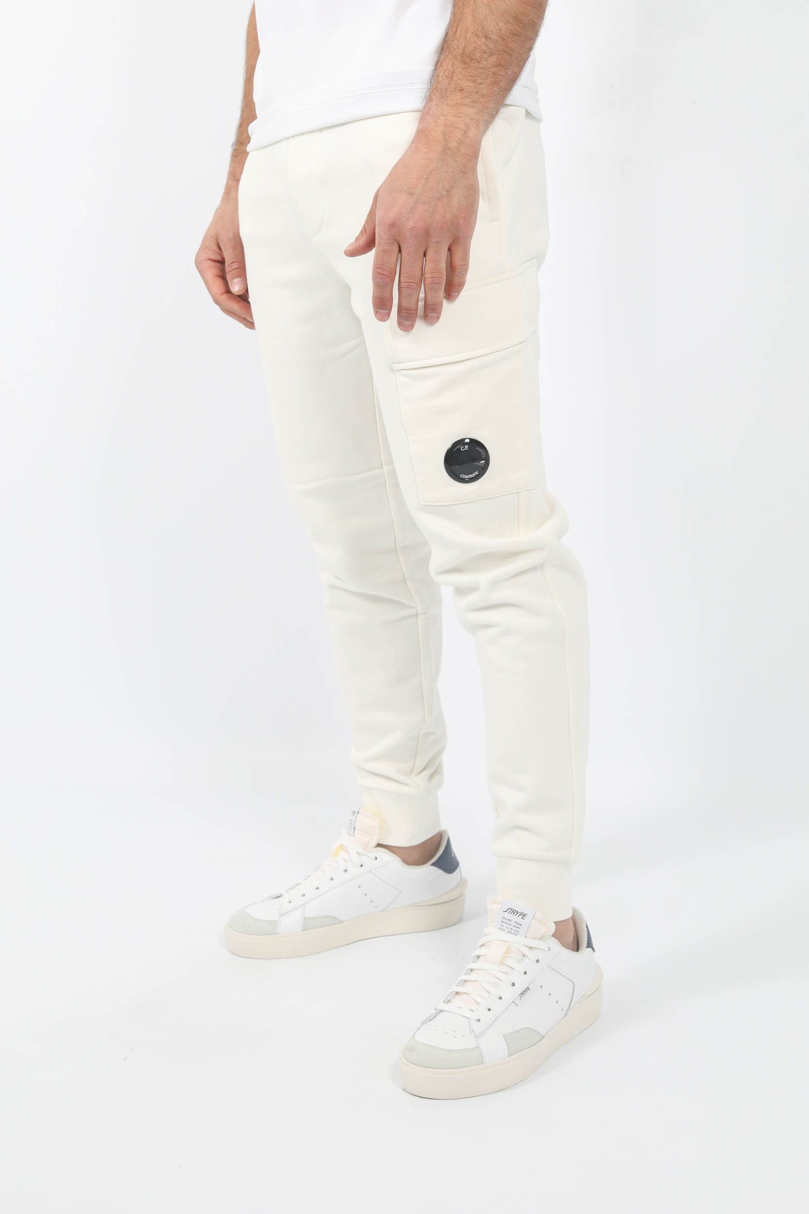 BAS DE JOGGING C.P COMPANY BLANC P017A-103