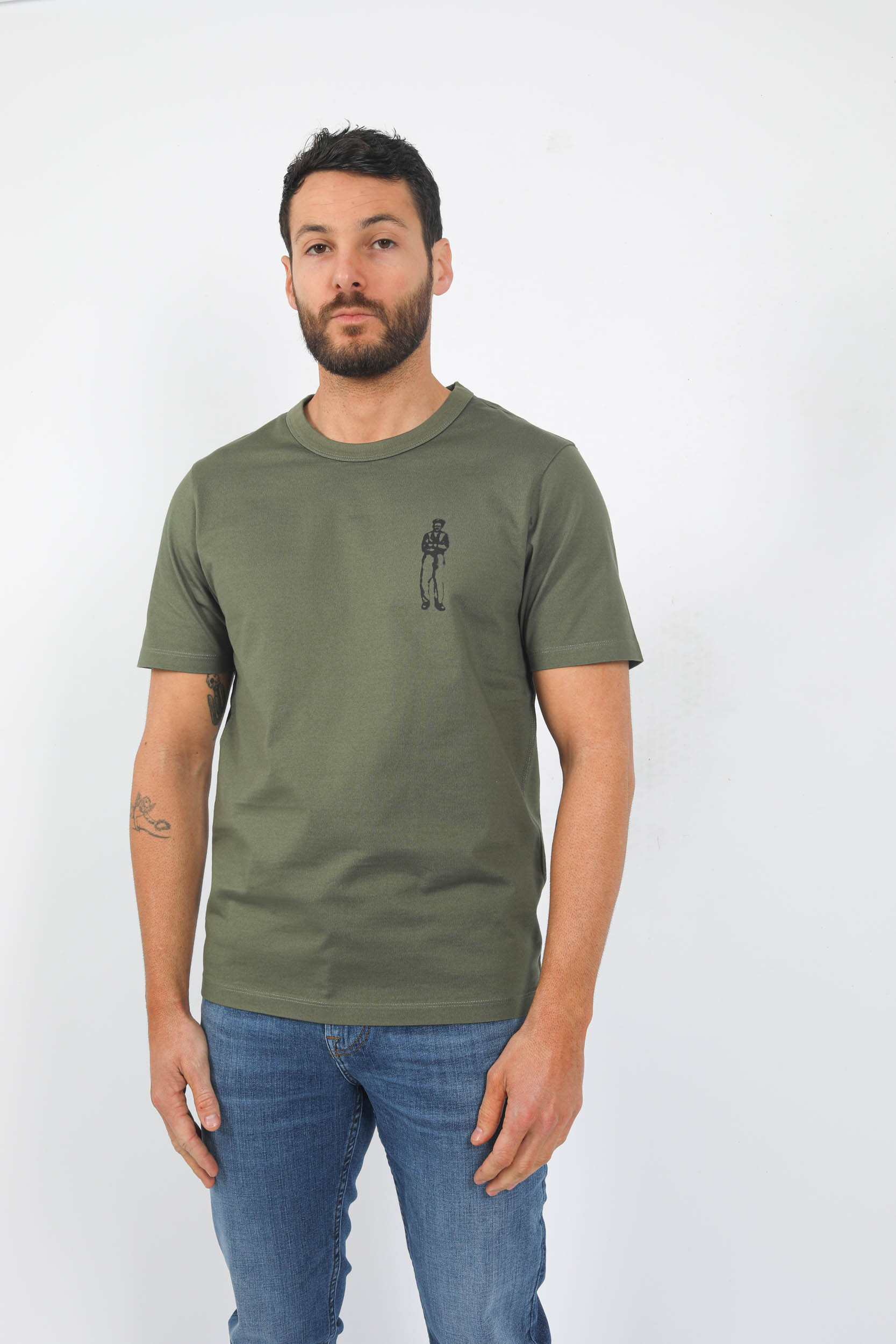 T-SHIRT C.P COMPANY KAKI MARIN S155A-648