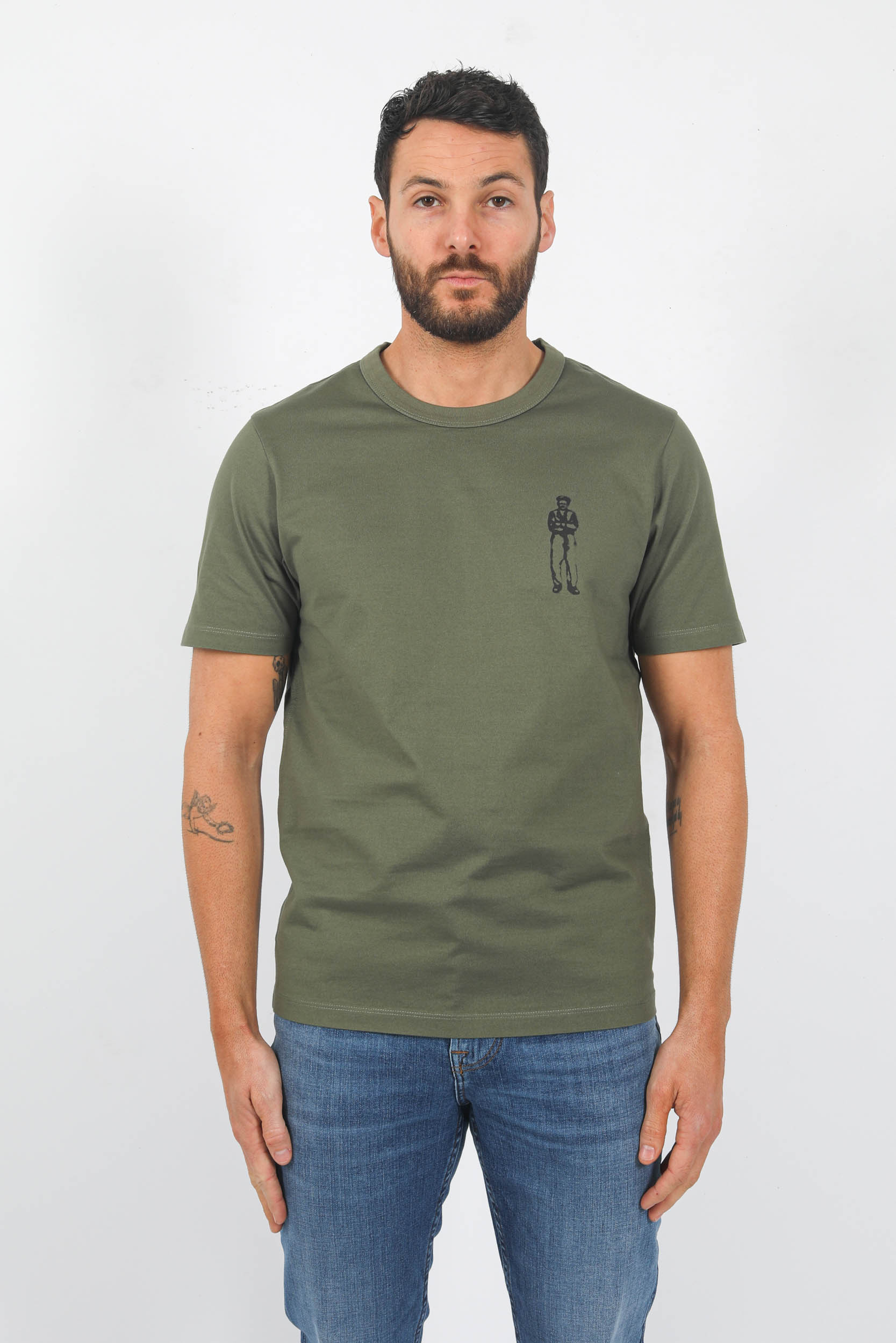 T-SHIRT C.P COMPANY KAKI MARIN S155A-648