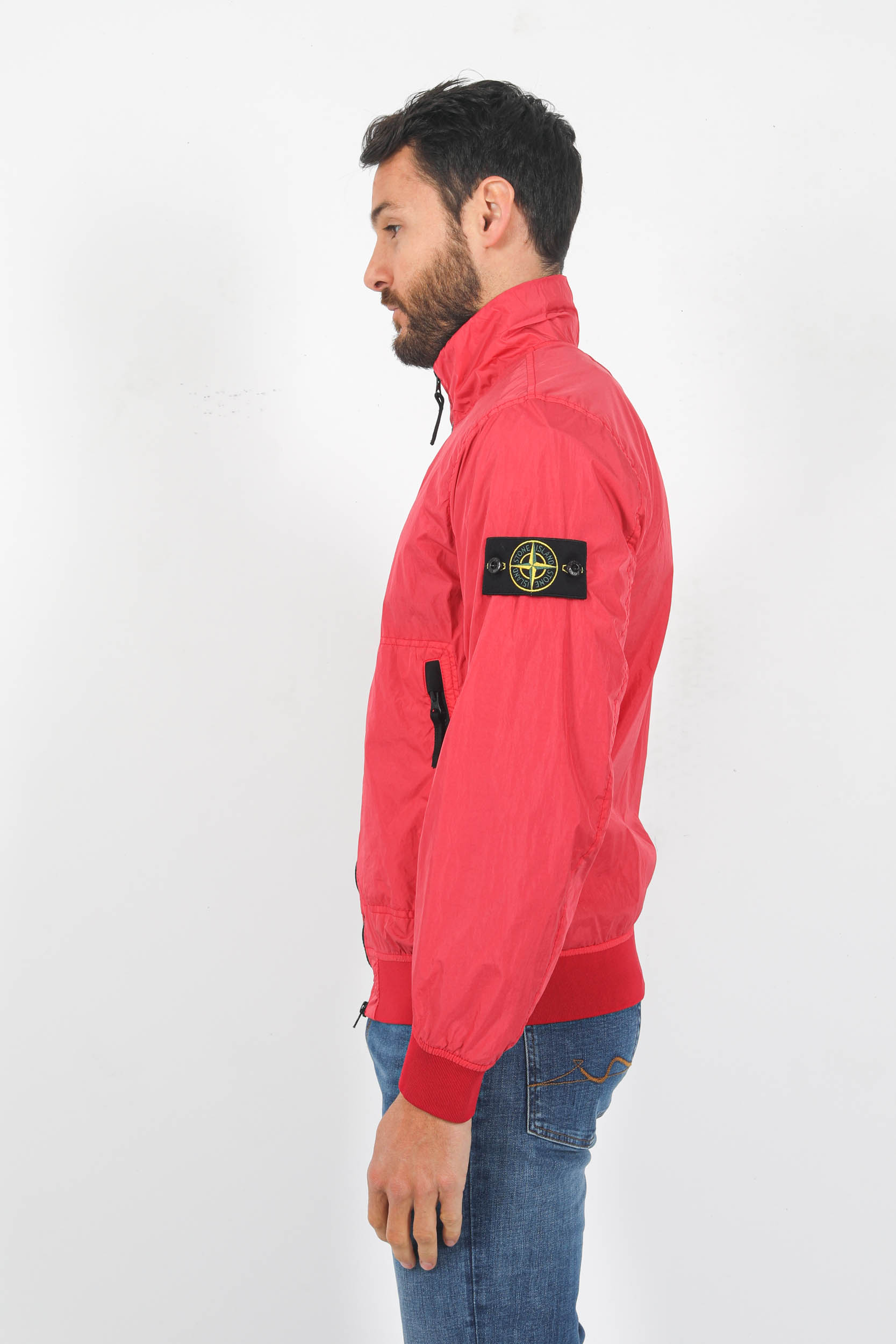 BLOUSON STONE ISLAND NYLON SANS CAPUCHE ROSE 781542822-V0087