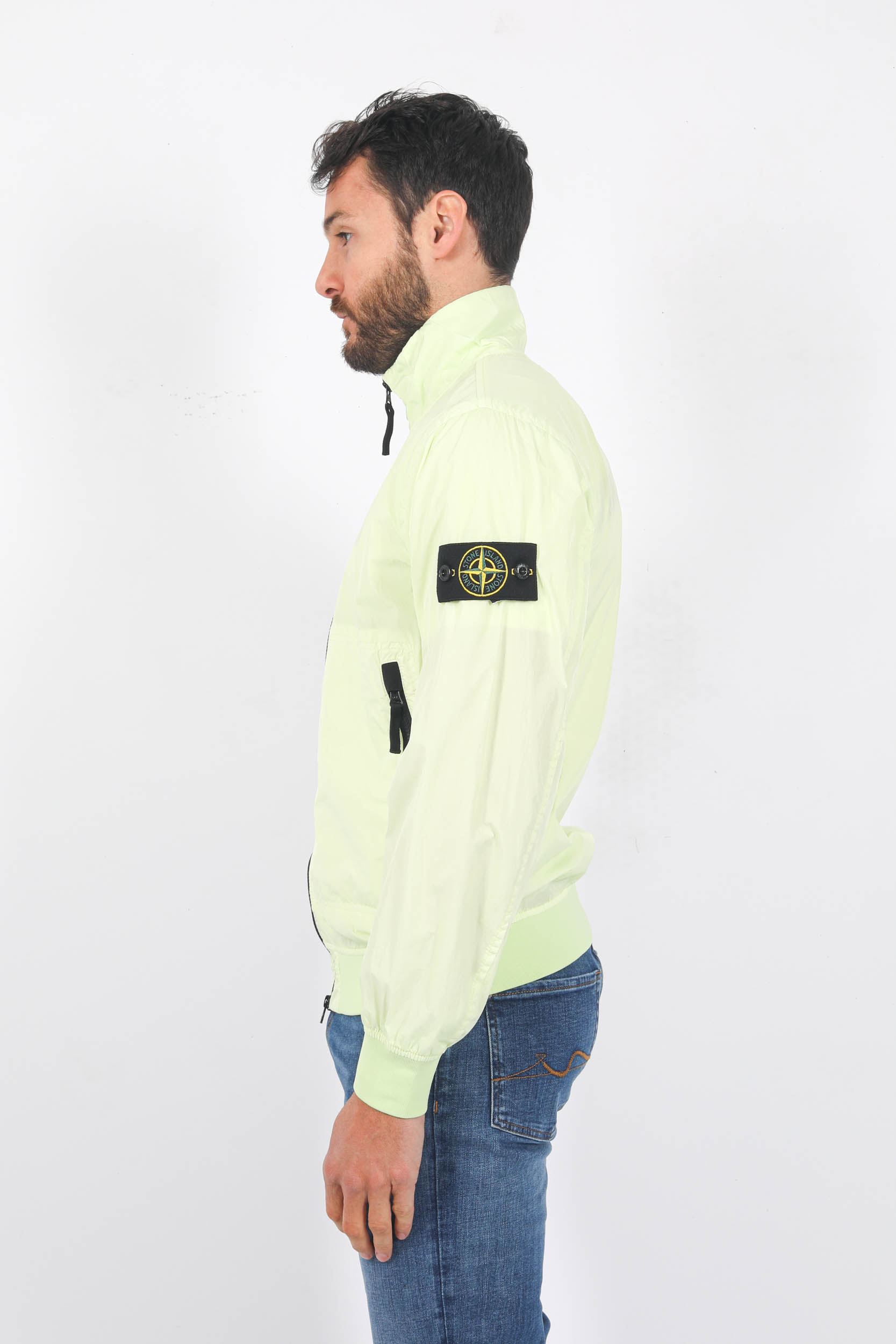 BLOUSON STONE ISLAND NYLON SANS CAPUCHE VERT CLAIR 781542822-V0052