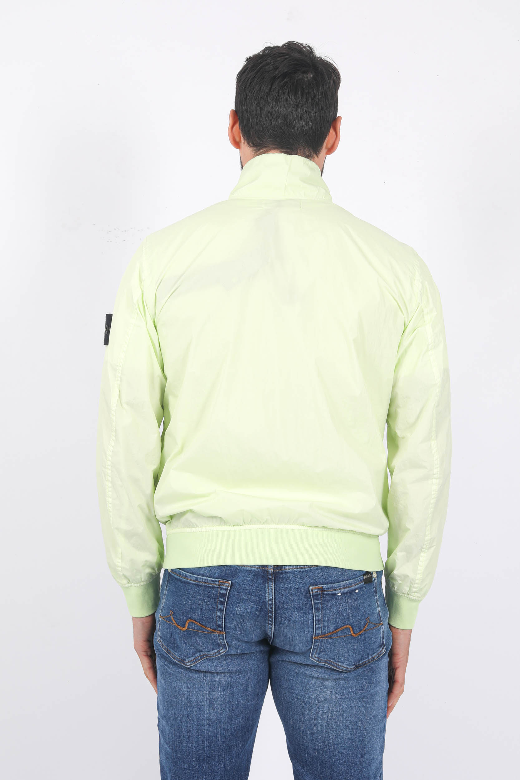 BLOUSON STONE ISLAND NYLON SANS CAPUCHE VERT CLAIR 781542822-V0052