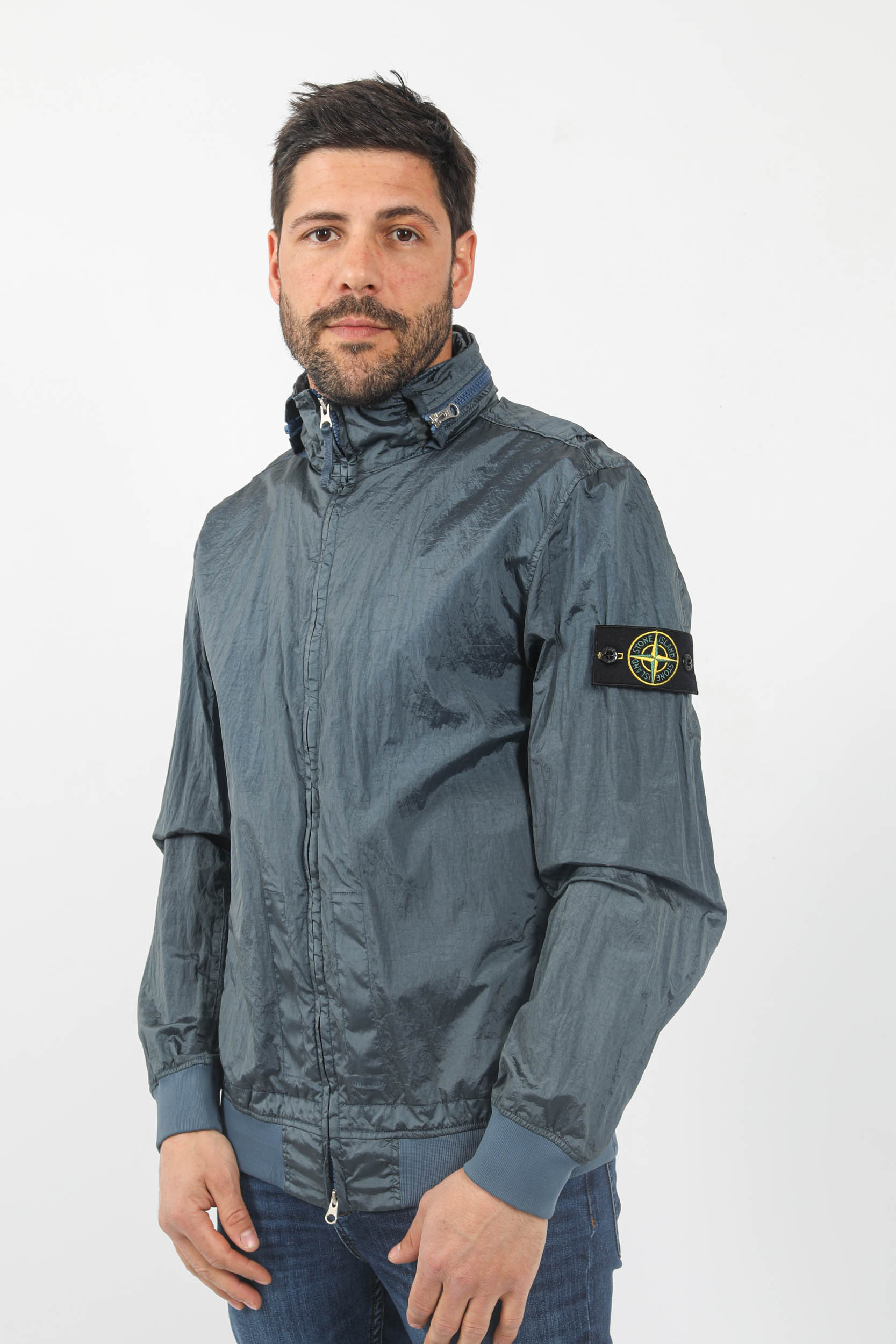 BLOUSON STONE ISLAND NYLON METAL BLEU 781541920-V0024