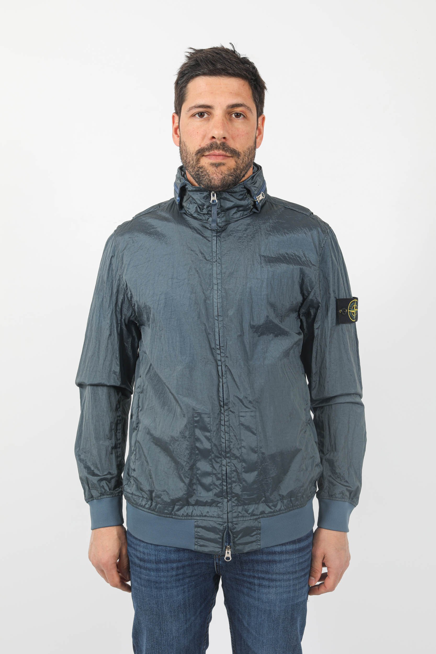 BLOUSON STONE ISLAND NYLON METAL BLEU 781541920-V0024