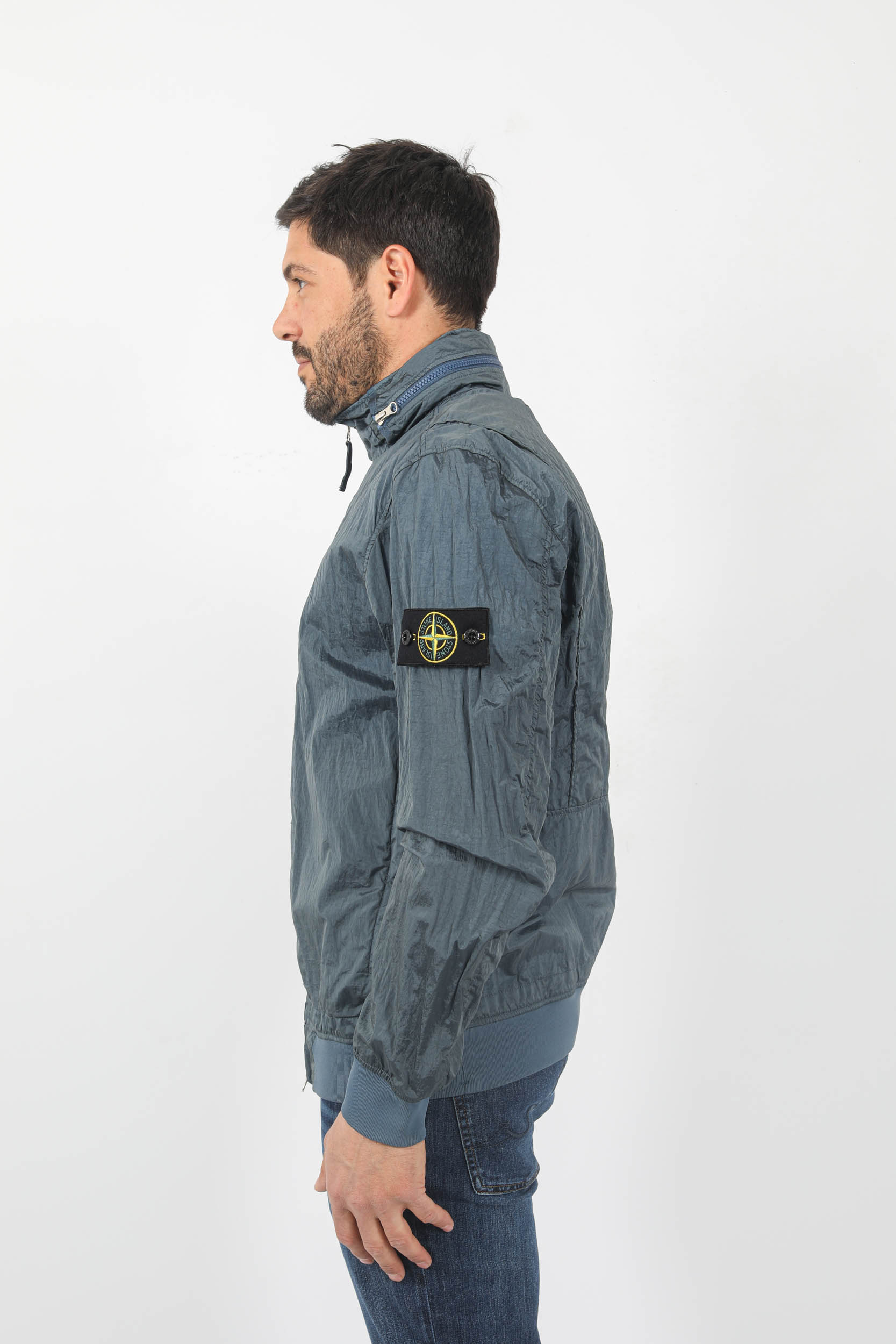 BLOUSON STONE ISLAND NYLON METAL BLEU 781541920-V0024
