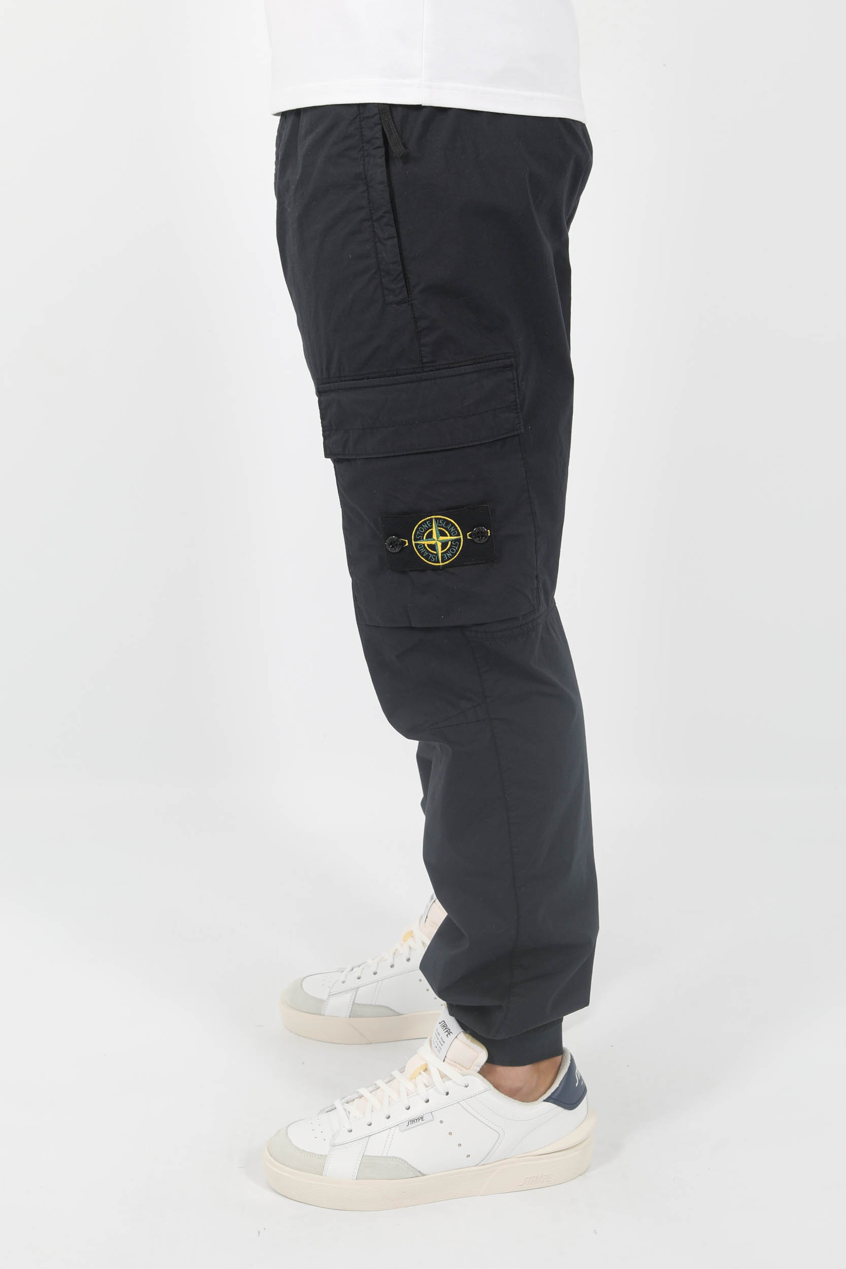 PANTALON STONE ISLAND COTON ELASTIQUE MARINE 781531303-A0020
