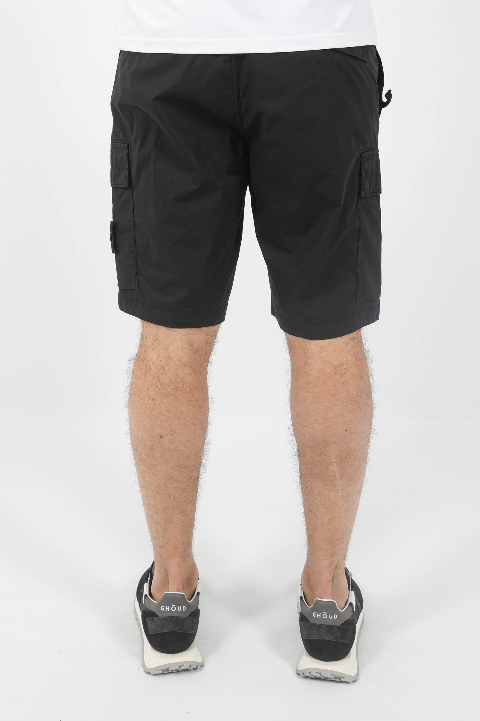 SHORT CARGO STONE ISLAND NOIR 7815L0803-A0029