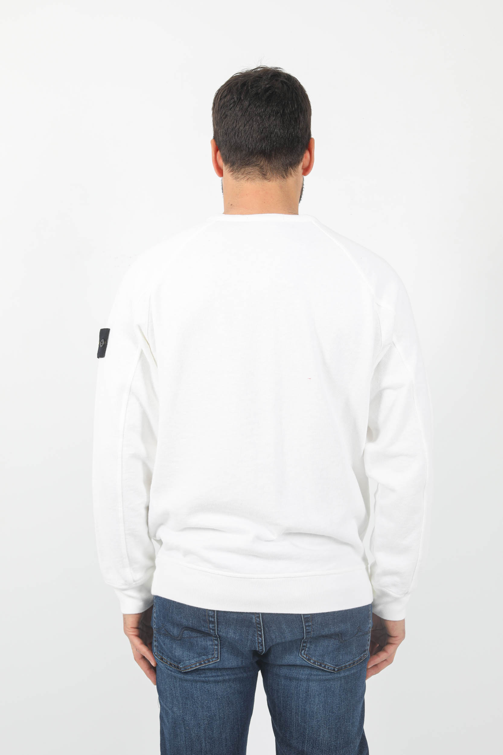 SWEAT STONE ISLAND "OLD" BLANC 781566360-V0001
