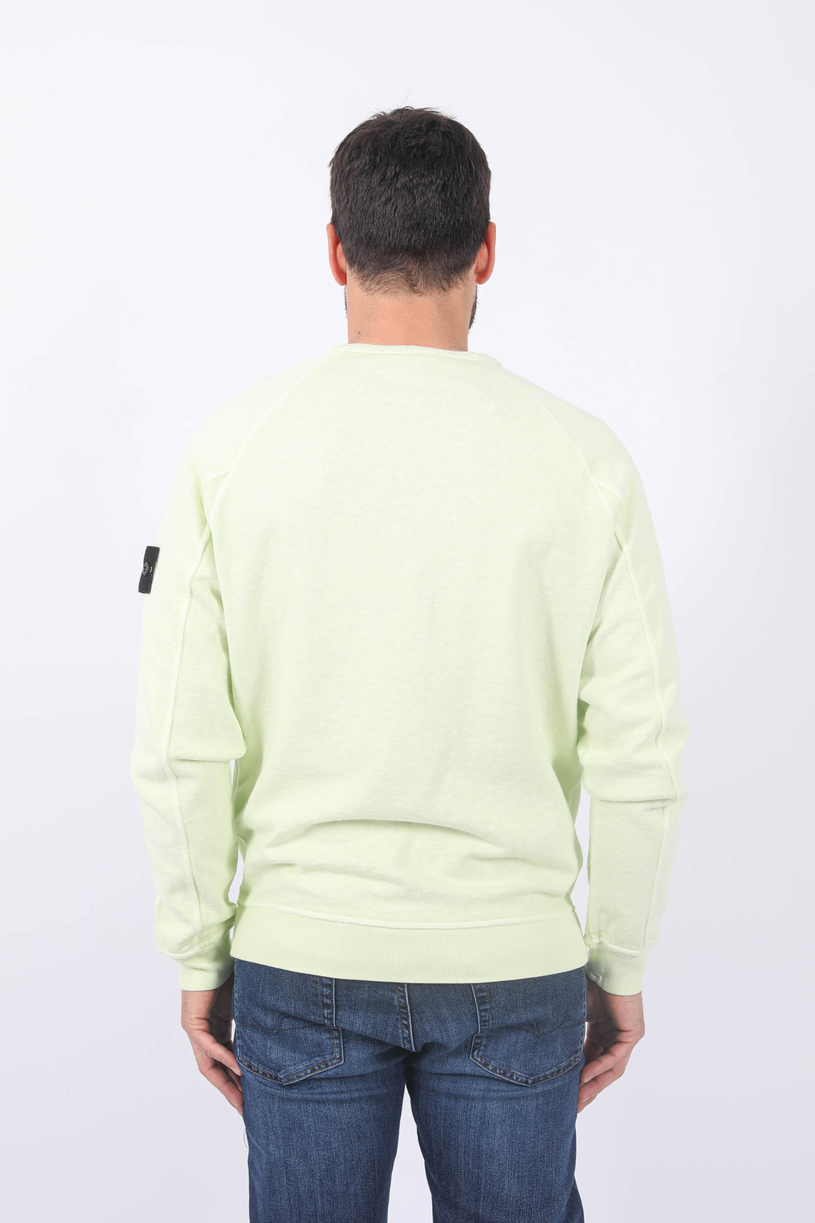 SWEAT STONE ISLAND "OLD" VERT CLAIR 781566360-V0152