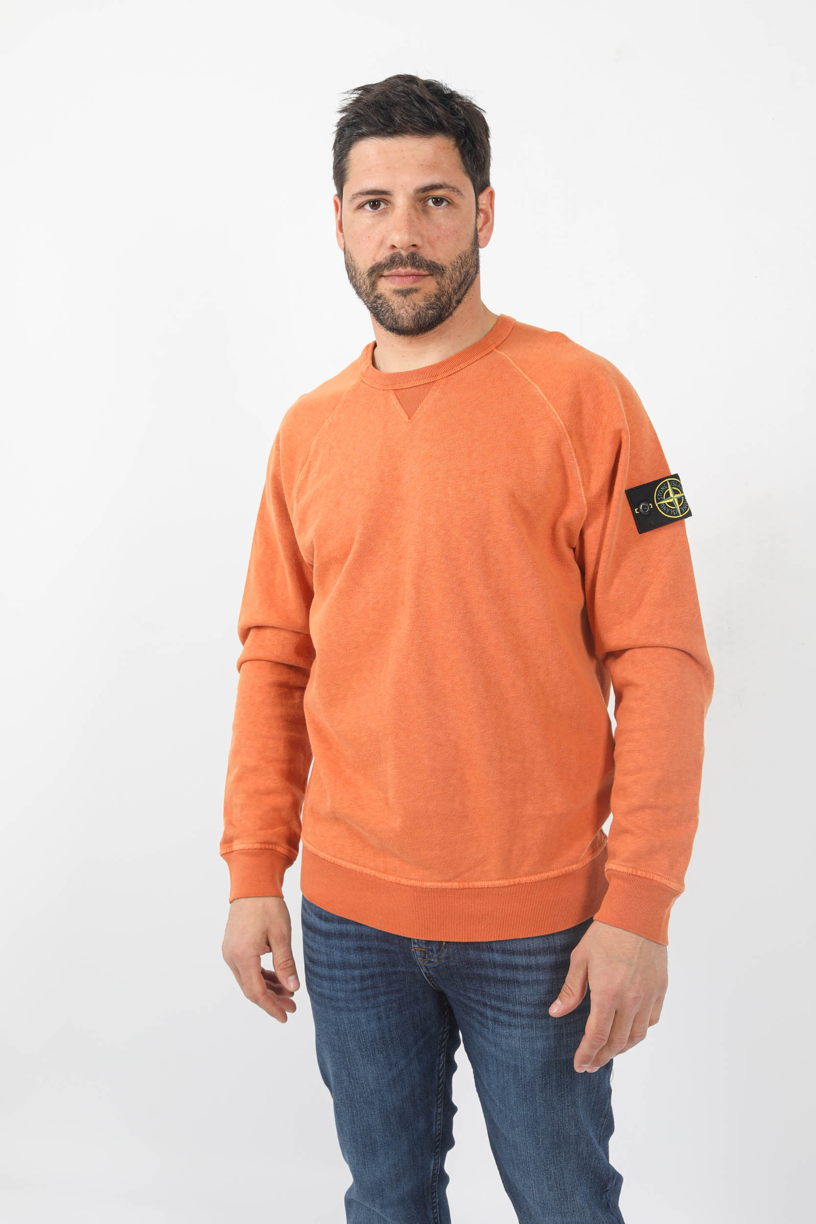 SWEAT STONE ISLAND "OLD" ORANGE 781566360-V0173
