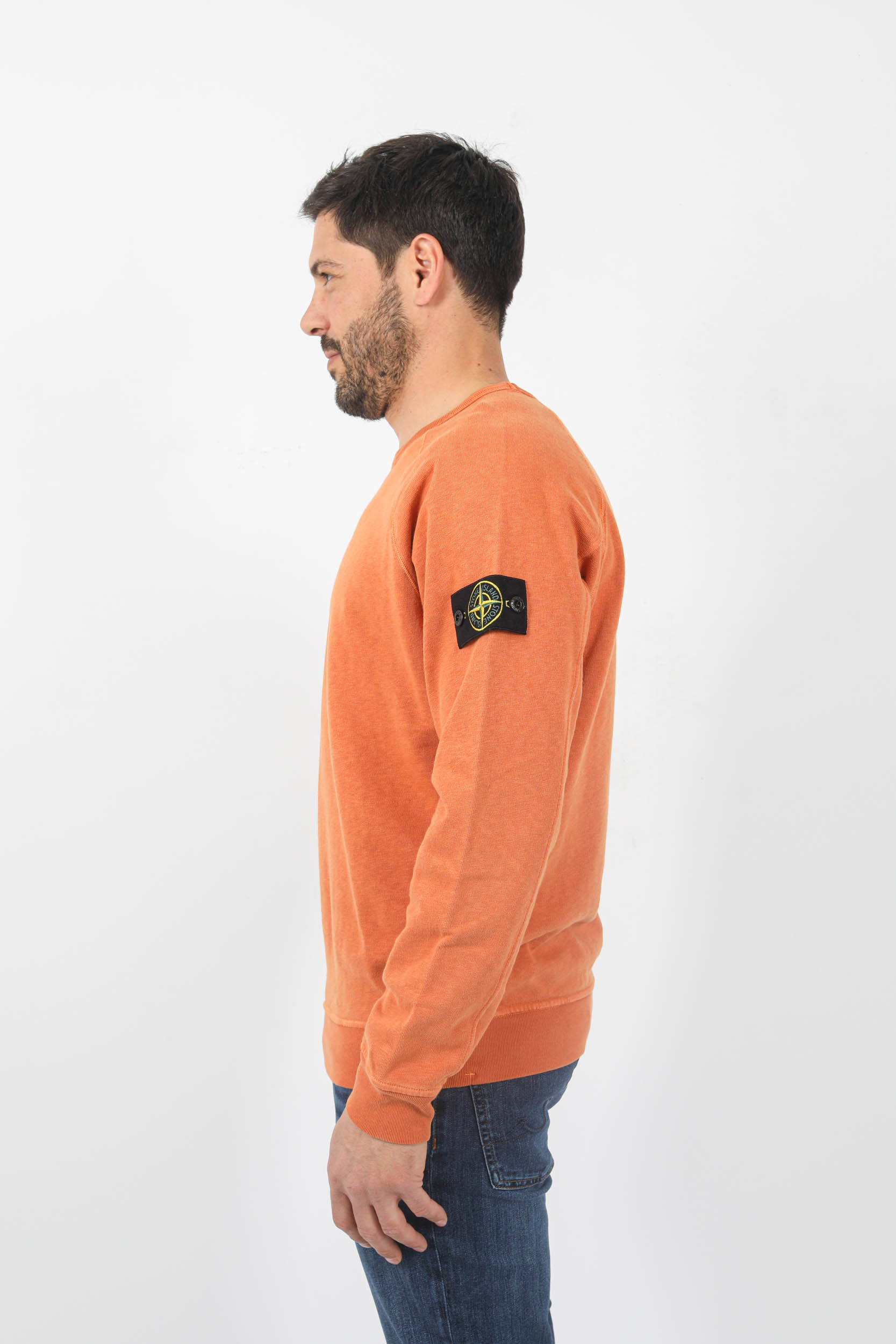 SWEAT STONE ISLAND "OLD" ORANGE 781566360-V0173