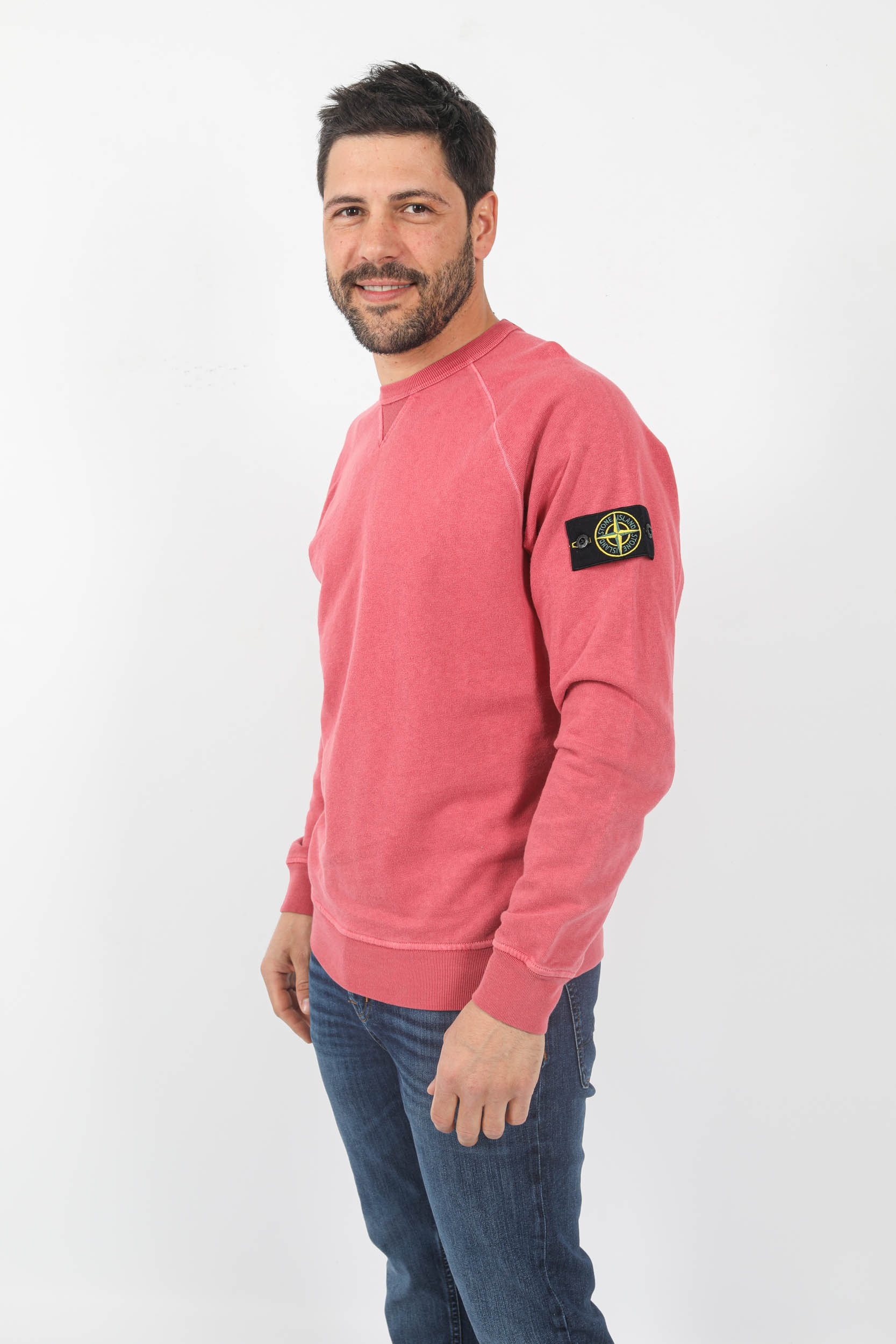 SWEAT STONE ISLAND "OLD" ROSE 781566360-V0187