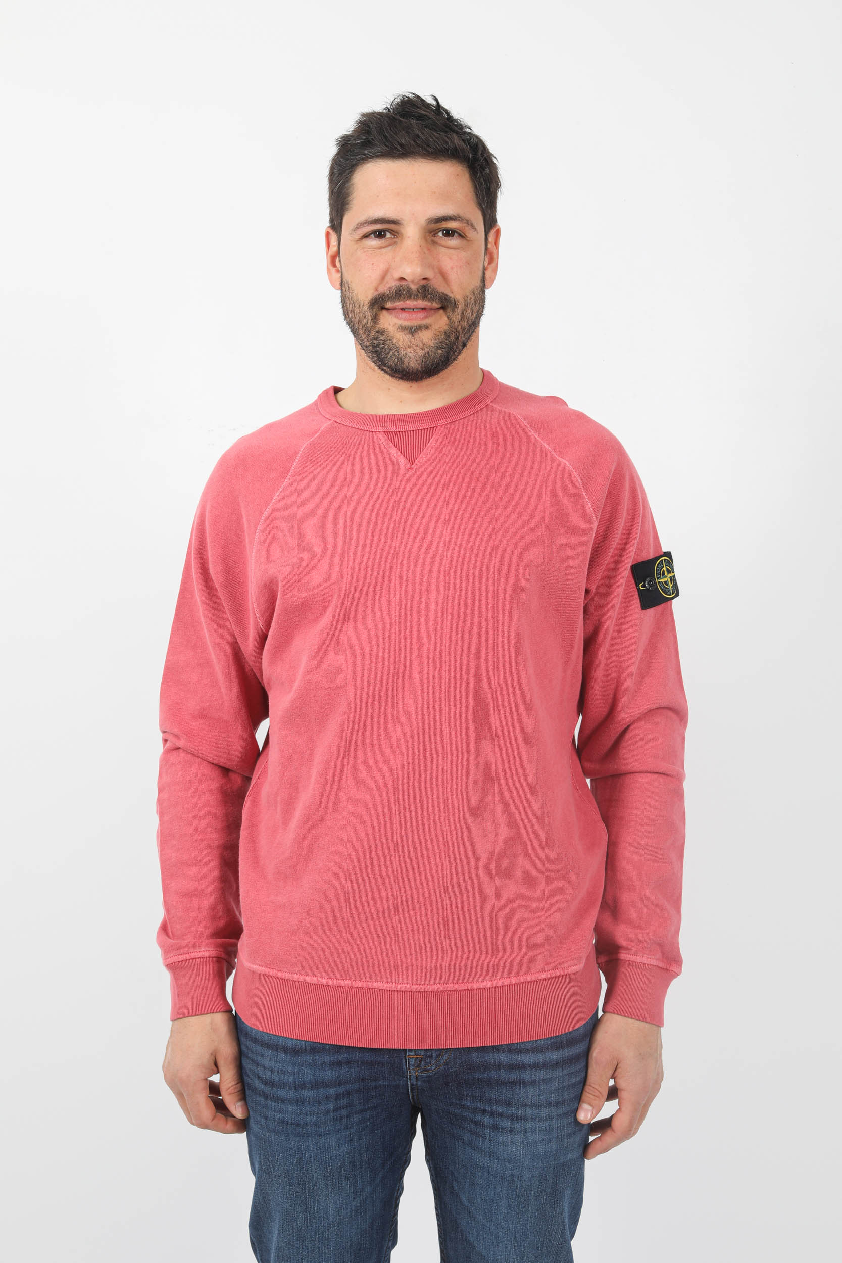 SWEAT STONE ISLAND "OLD" ROSE 781566360-V0187