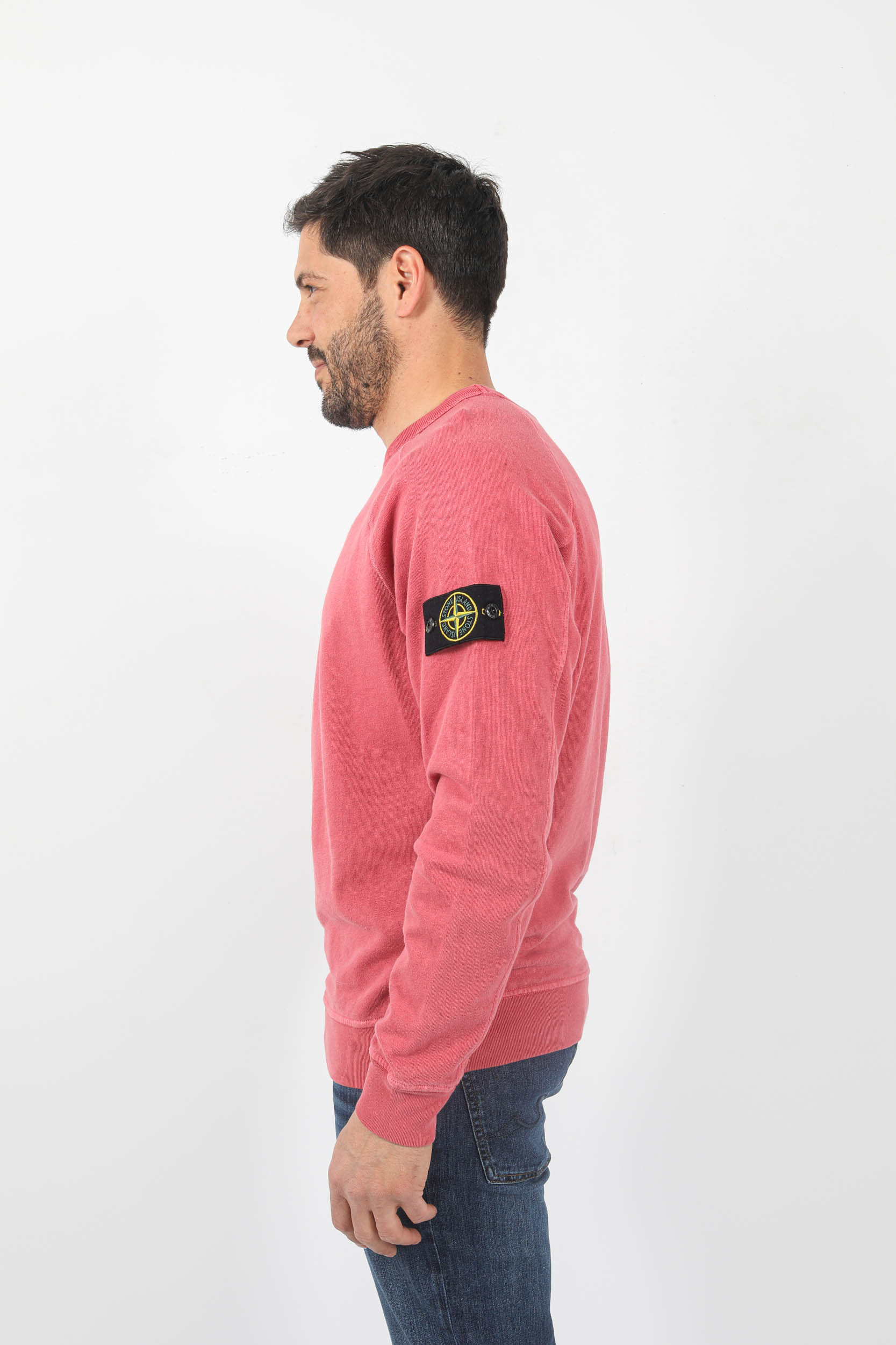 SWEAT STONE ISLAND "OLD" ROSE 781566360-V0187