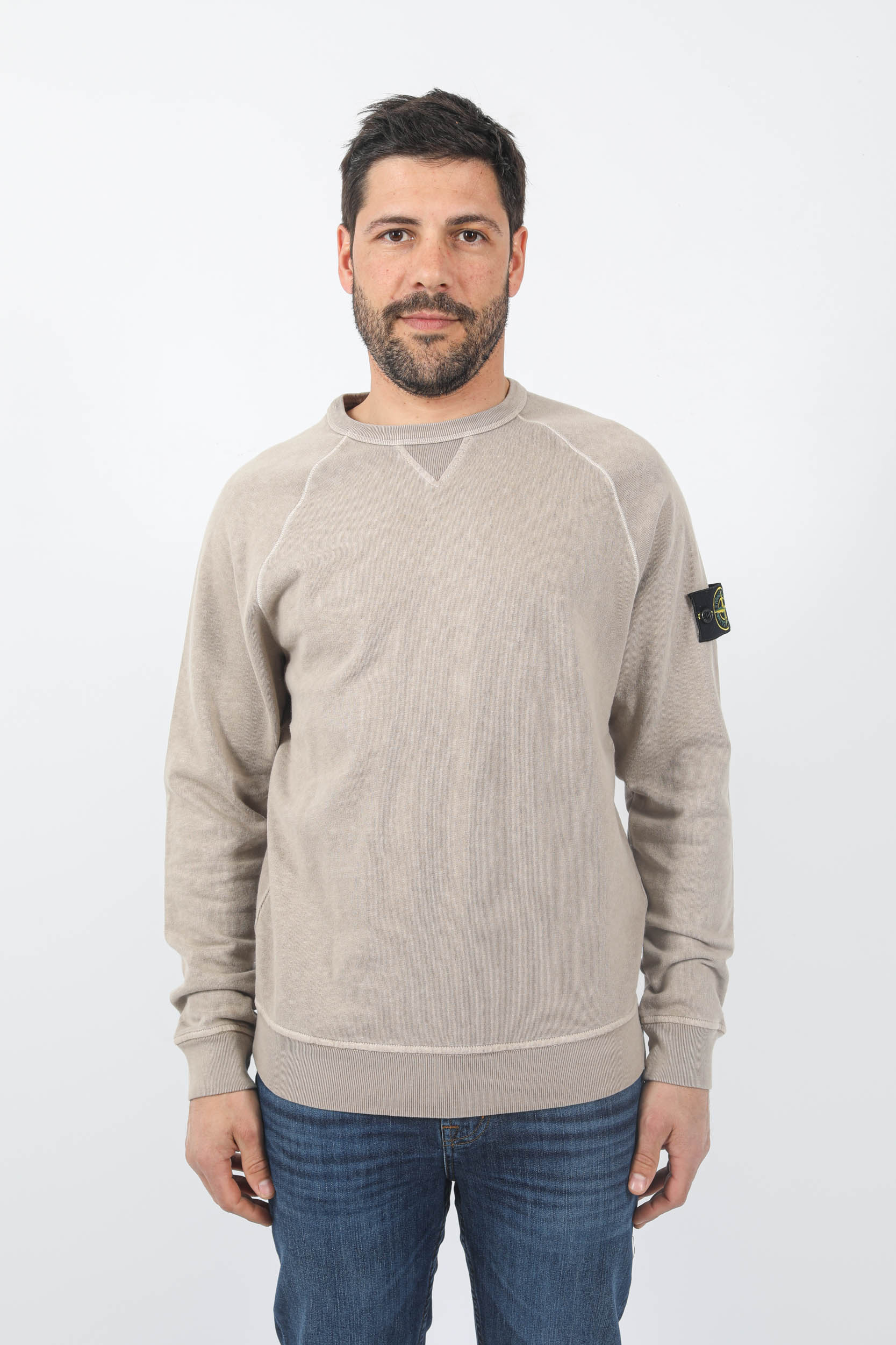 SWEAT STONE ISLAND "OLD" BEIGE 781566360-V0192