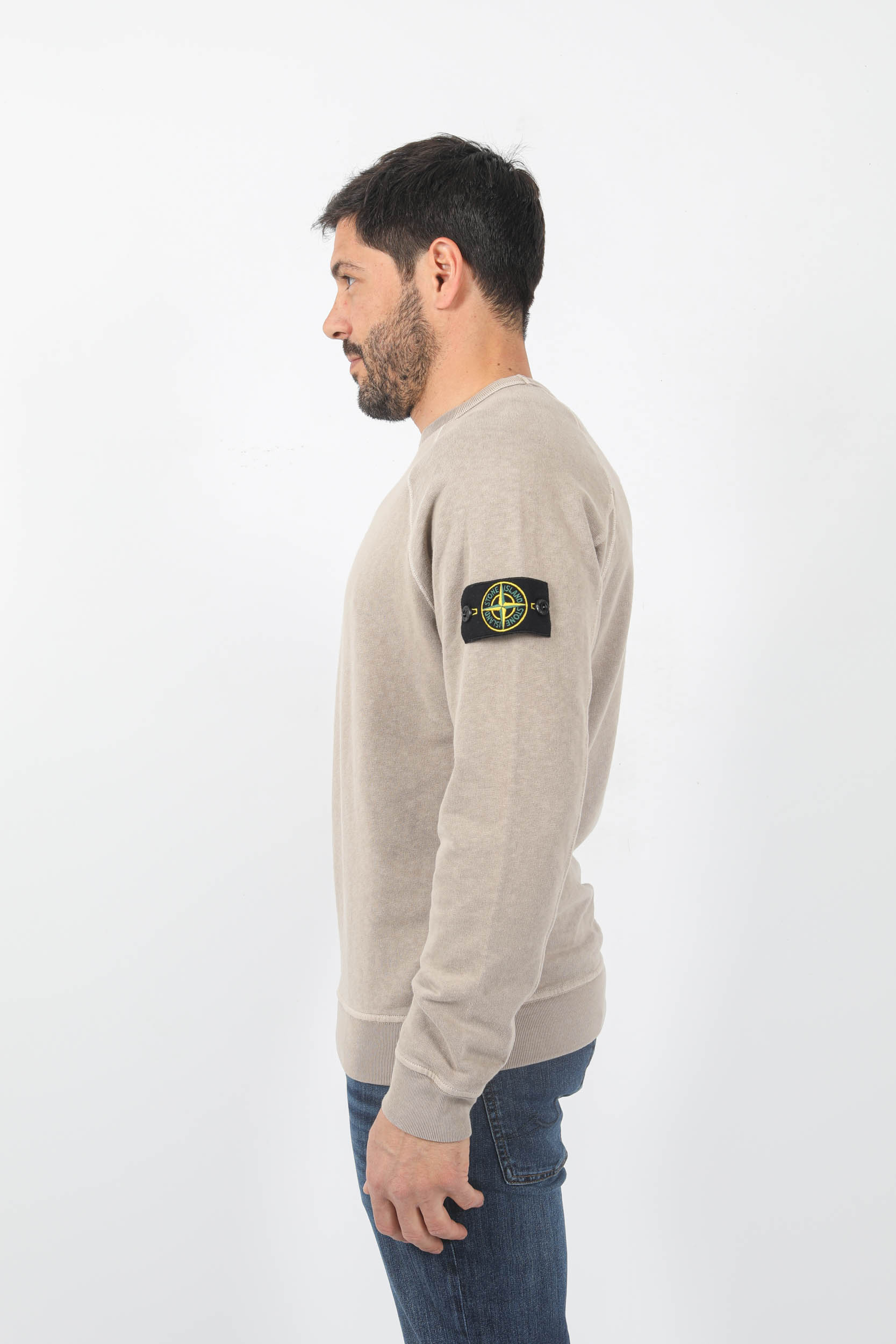SWEAT STONE ISLAND "OLD" BEIGE 781566360-V0192
