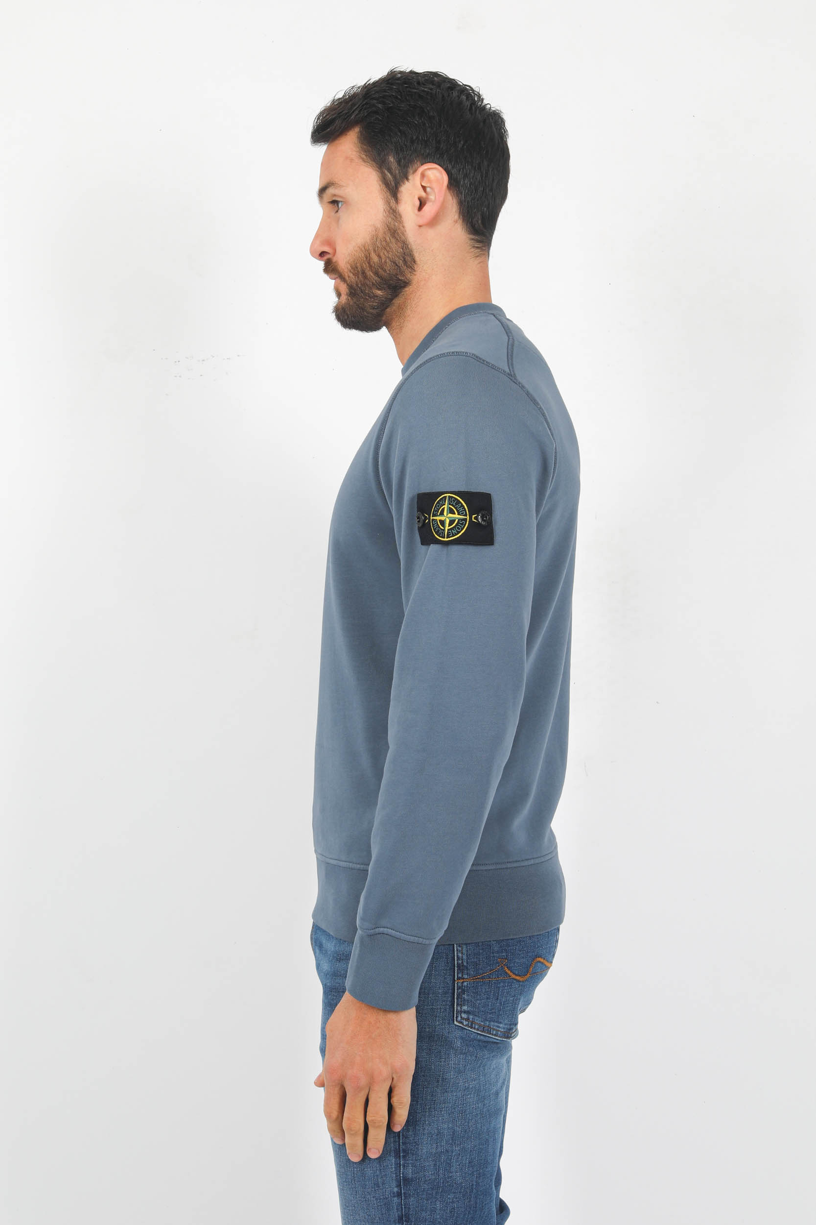 SWEAT STONE ISLAND BLEU 781563051-V0024
