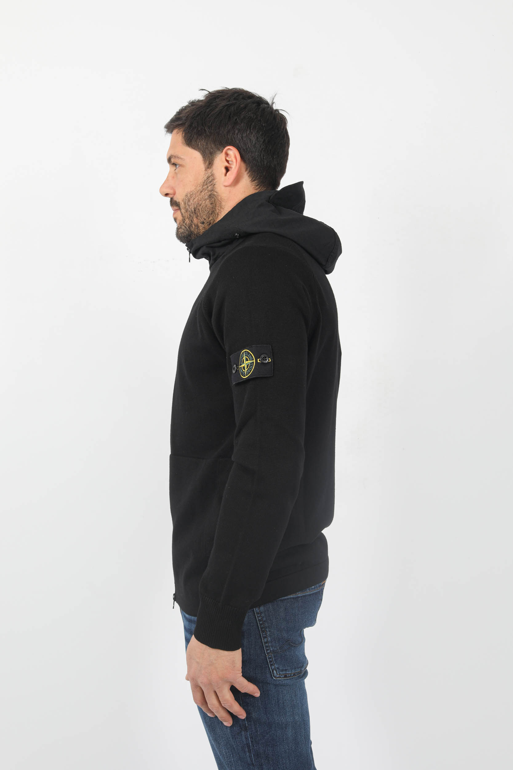GILET A CAPUCHE STONE ISLAND NOIR 7815547B2-V0029