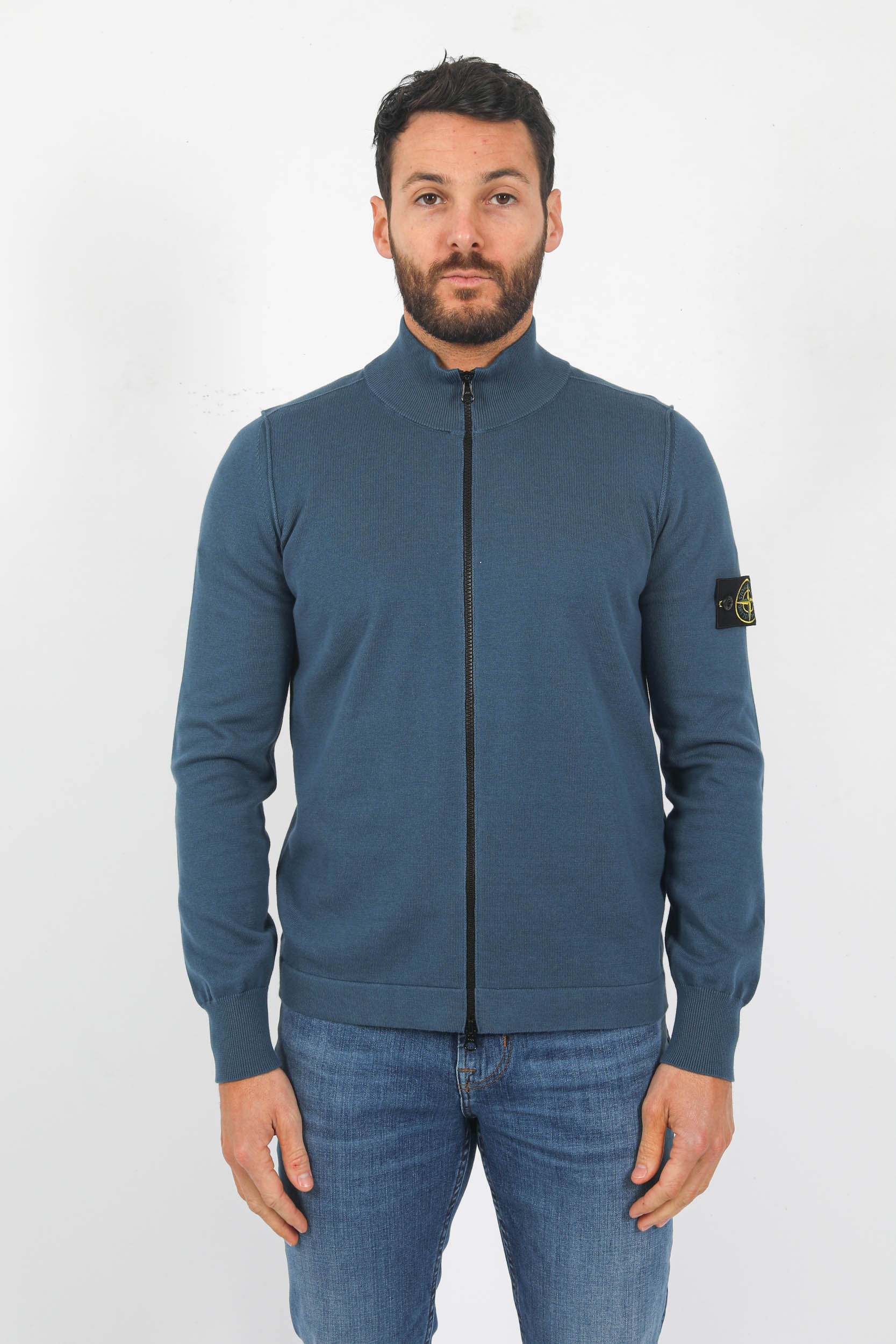 GILET ZIPPE STONE ISLAND BLEU 7815542B2-V0024