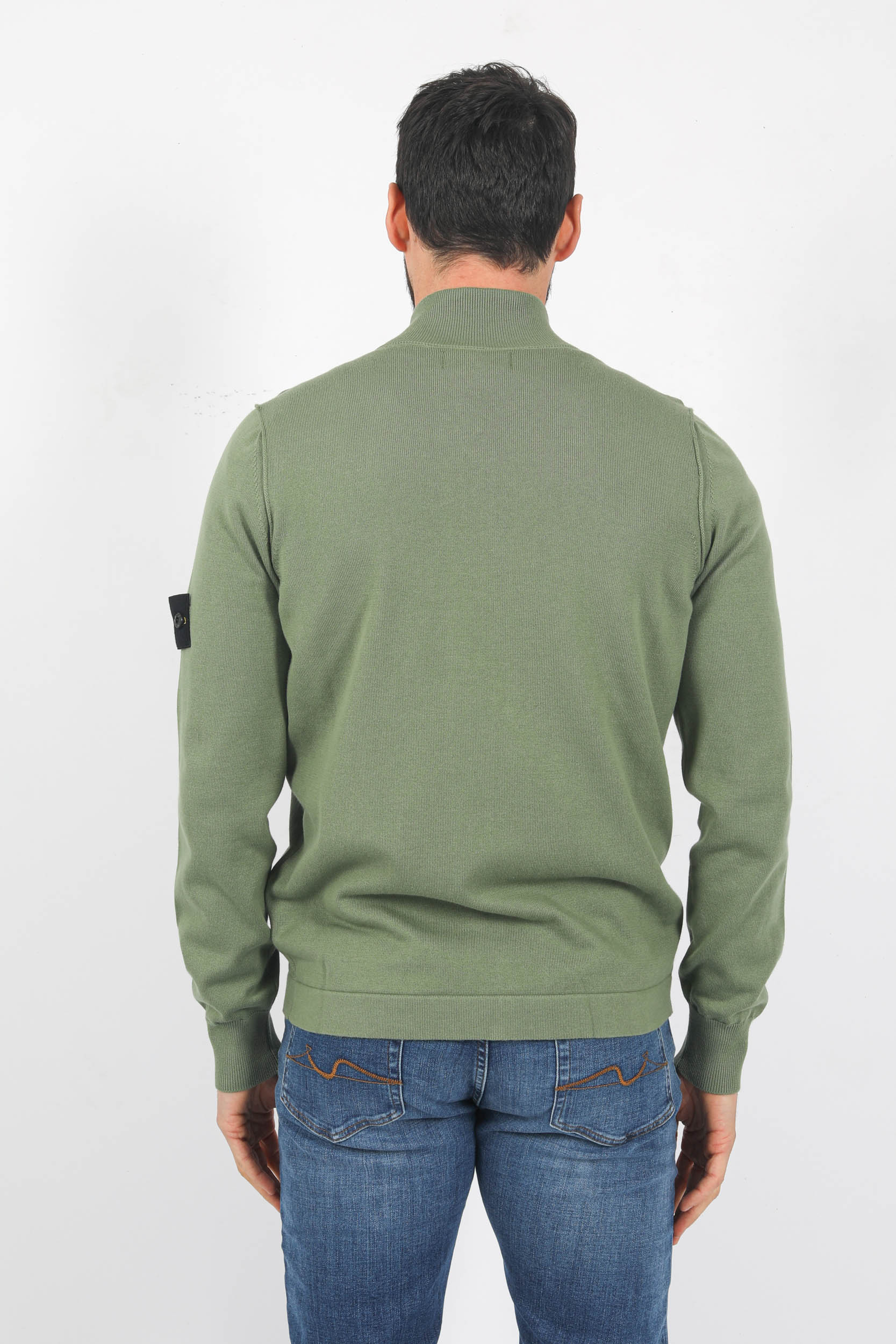 GILET ZIPPE STONE ISLAND VERT 7815542B2-V0055