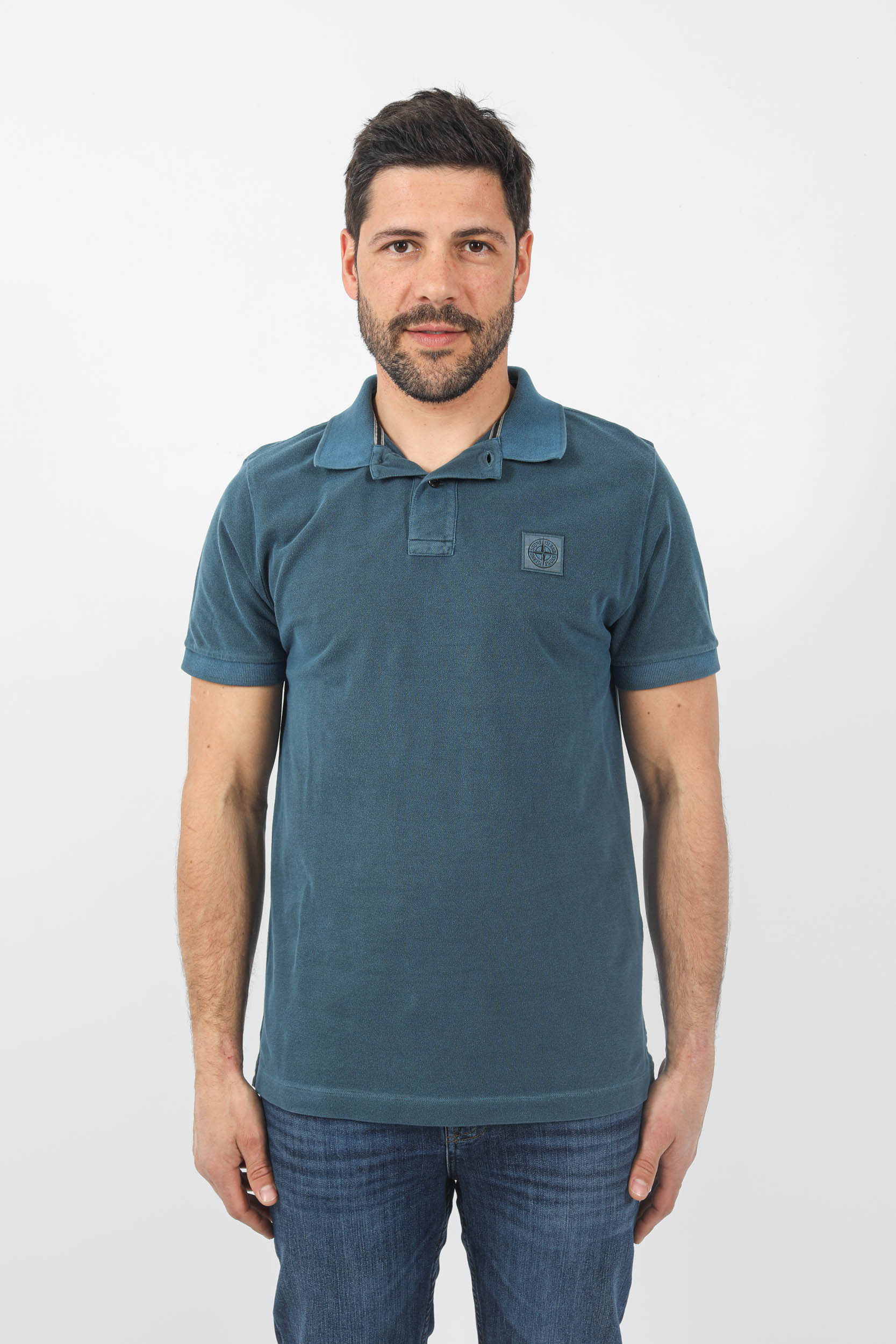 POLO STONE ISLAND WASHED BLEU 78152SC67-V0024