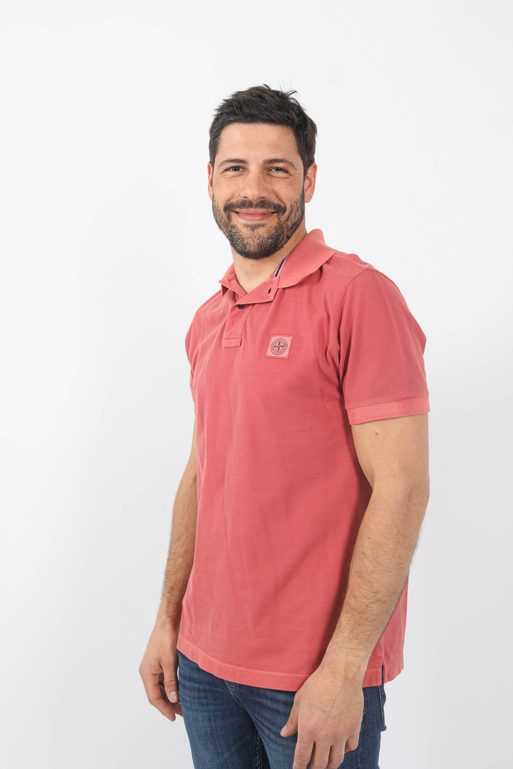 POLO STONE ISLAND WASHED ROSE 78152SC67-V0087