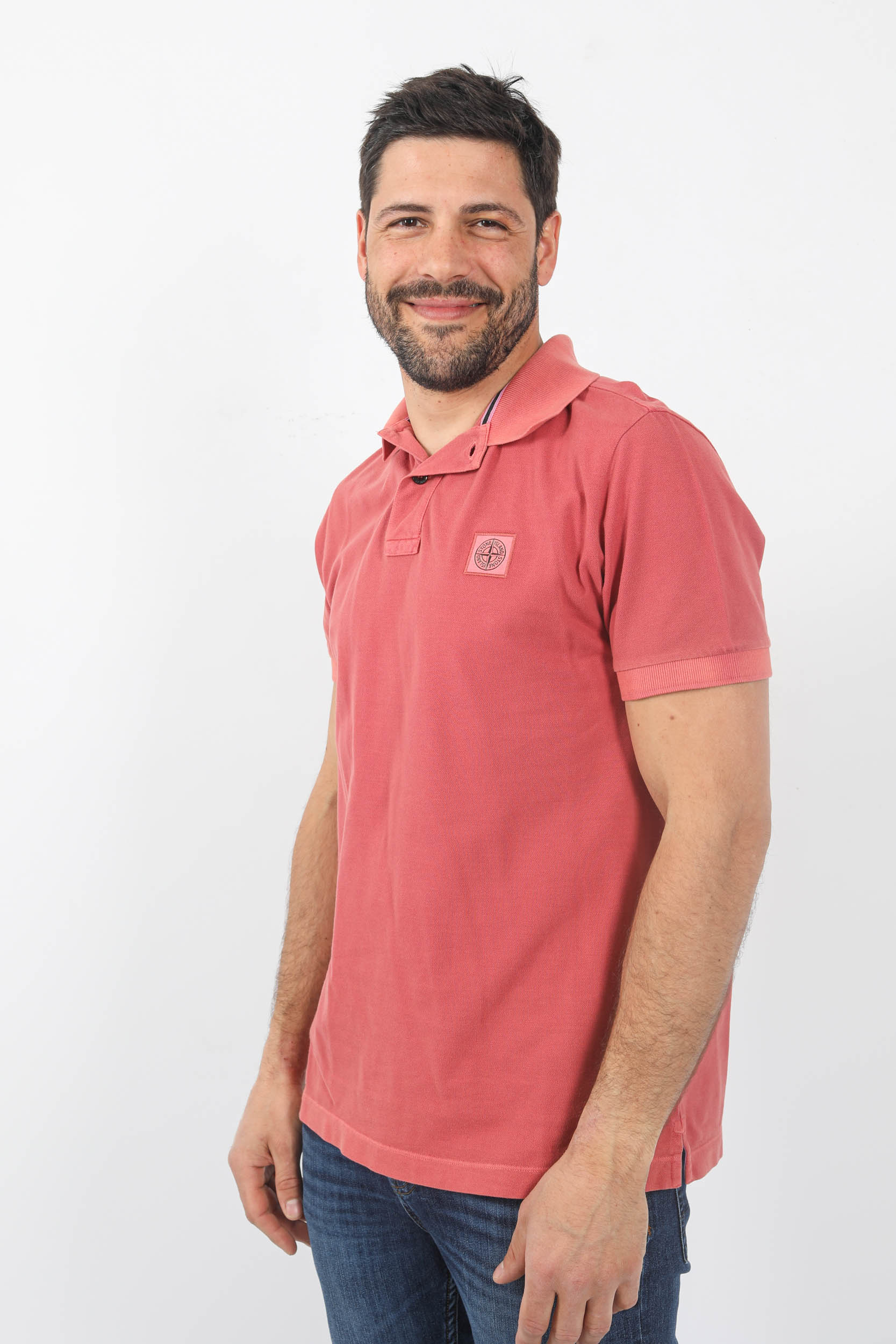 POLO STONE ISLAND WASHED ROSE 78152SC67-V0087