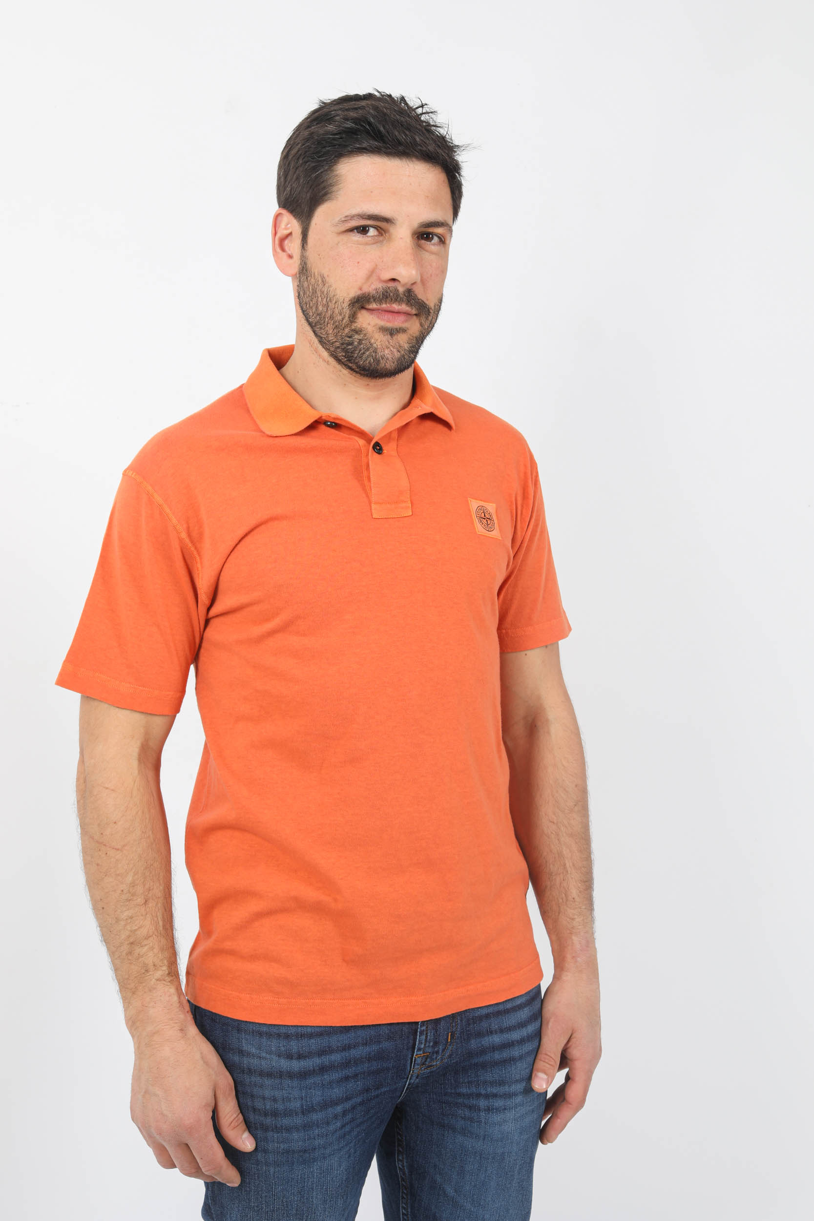 POLO STONE ISLAND JERSEY ORANGE 781520557-V0173
