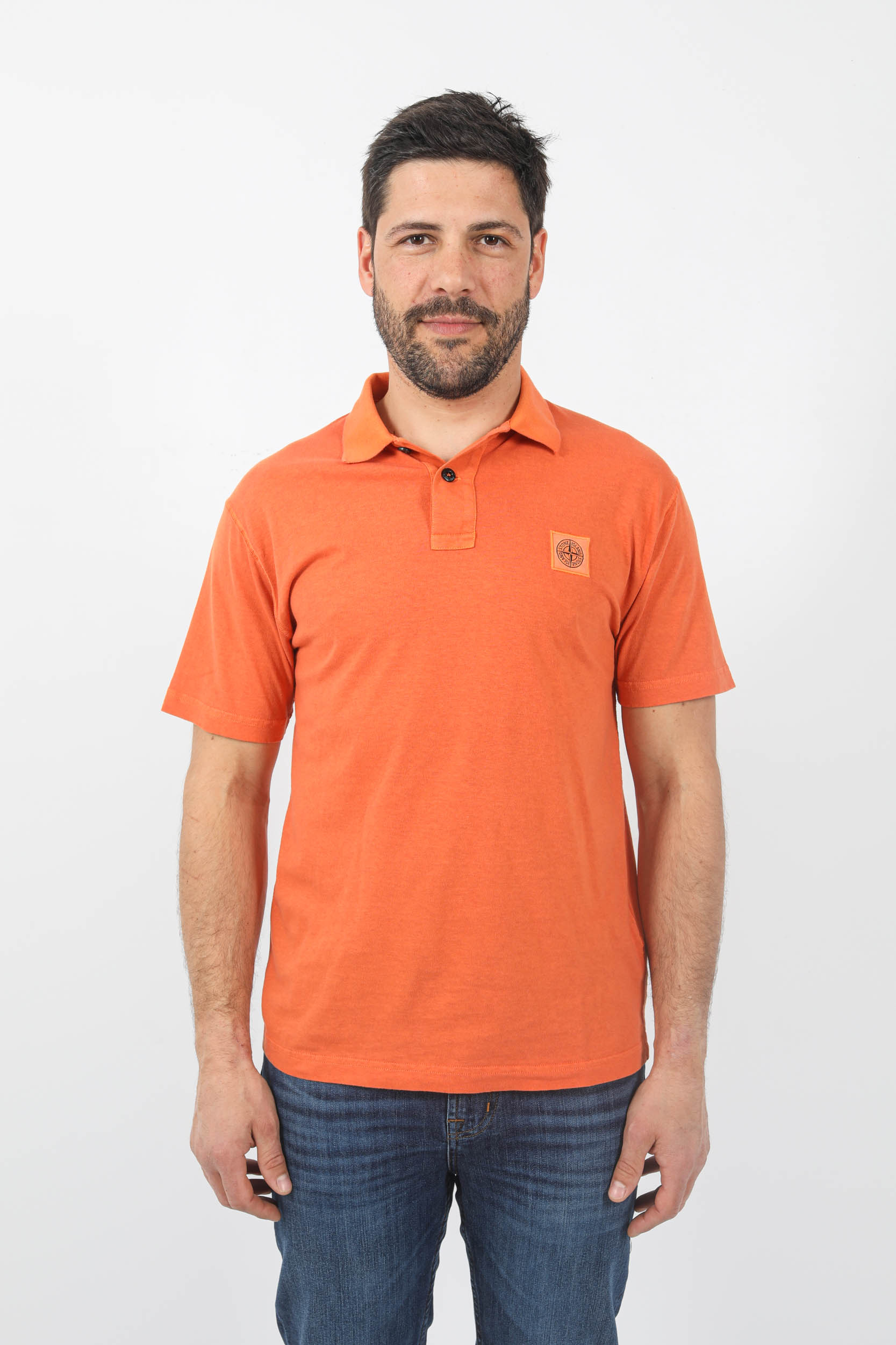 POLO STONE ISLAND JERSEY ORANGE 781520557-V0173
