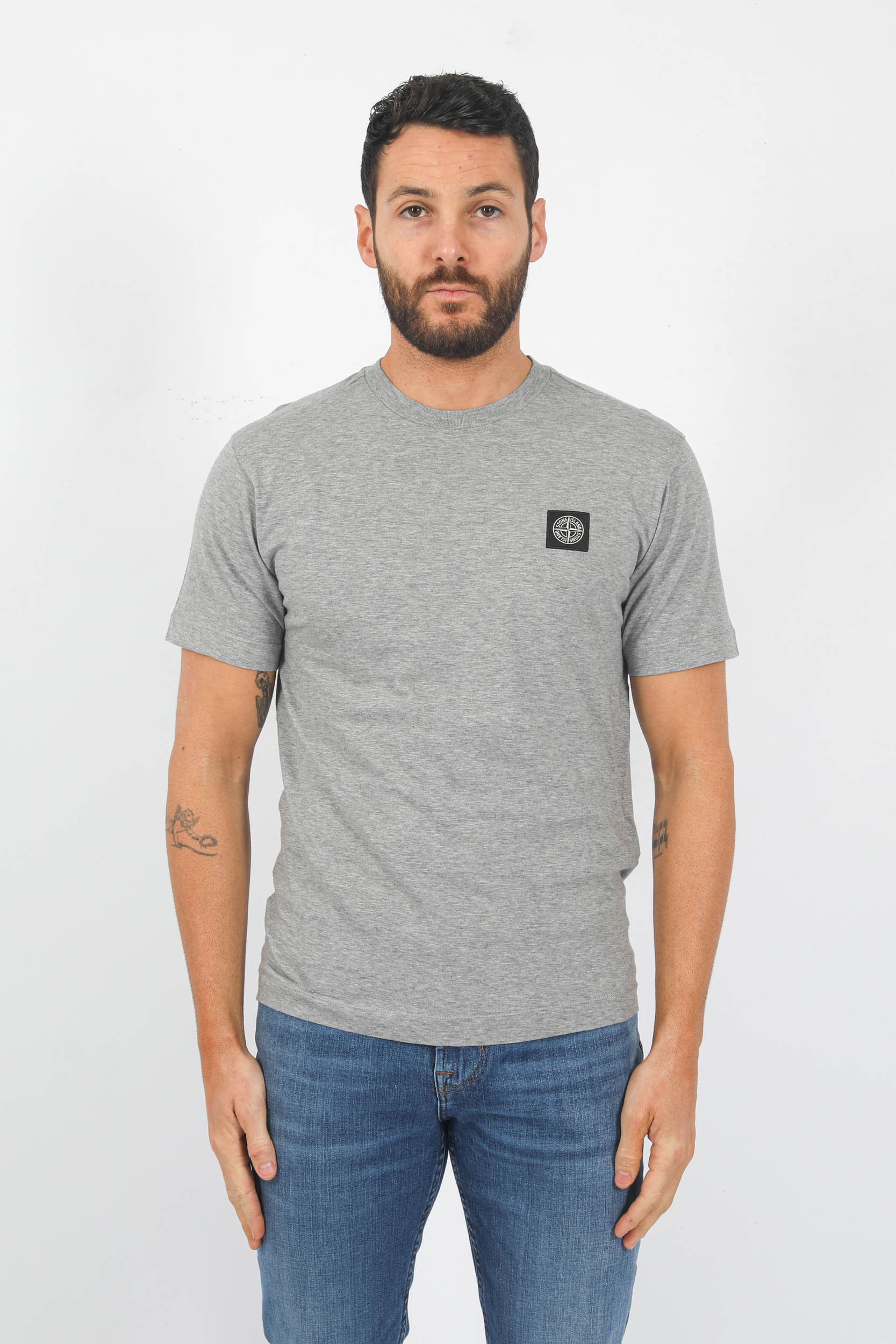 T-SHIRT STONE ISLAND GRIS 781524113-A0M64