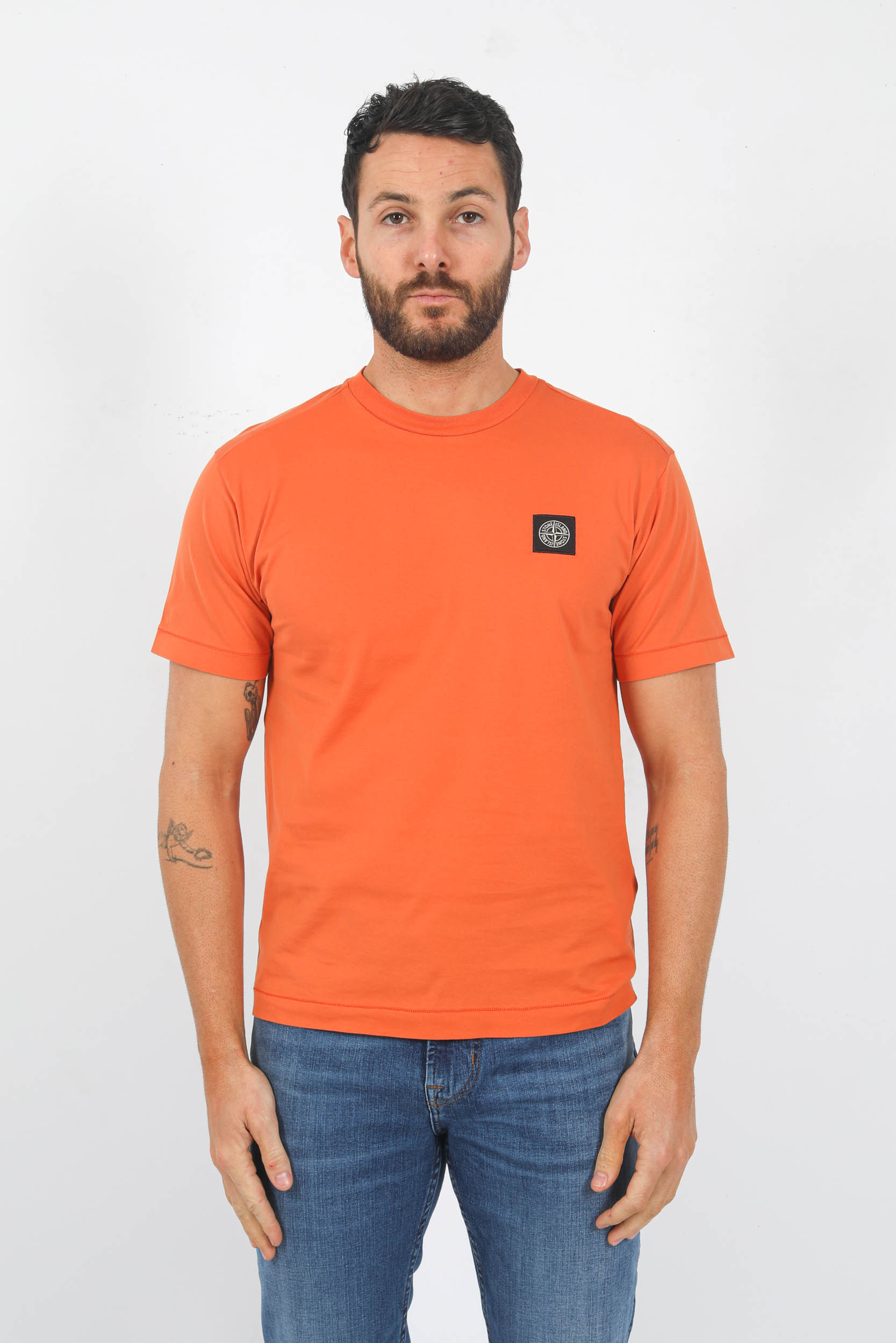 T-SHIRT STONE ISLAND ORANGE 781524113-V0073