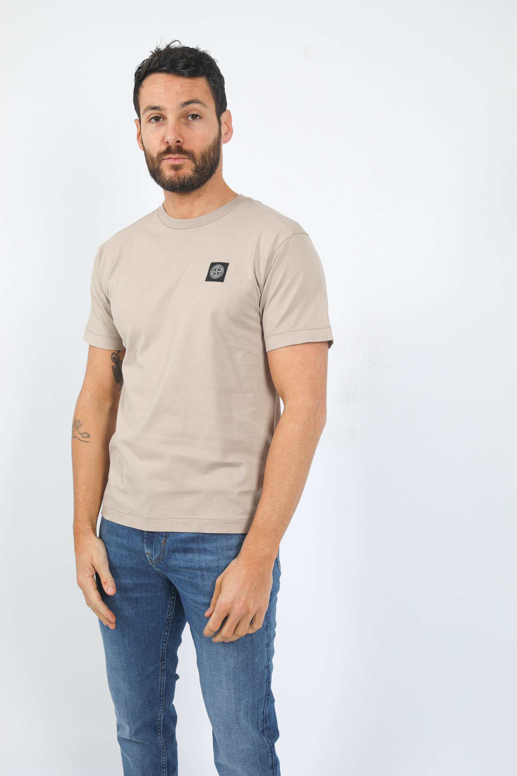 T-SHIRT STONE ISLAND BEIGE 781524113-V0092