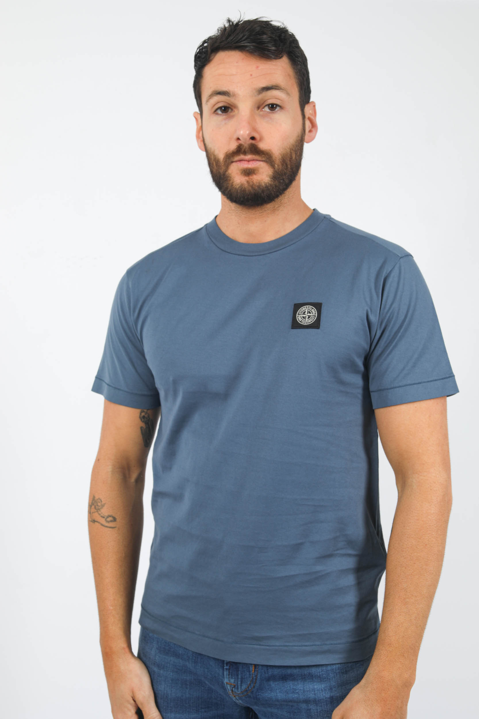T-SHIRT STONE ISLAND  BLEU 781524113-V0024