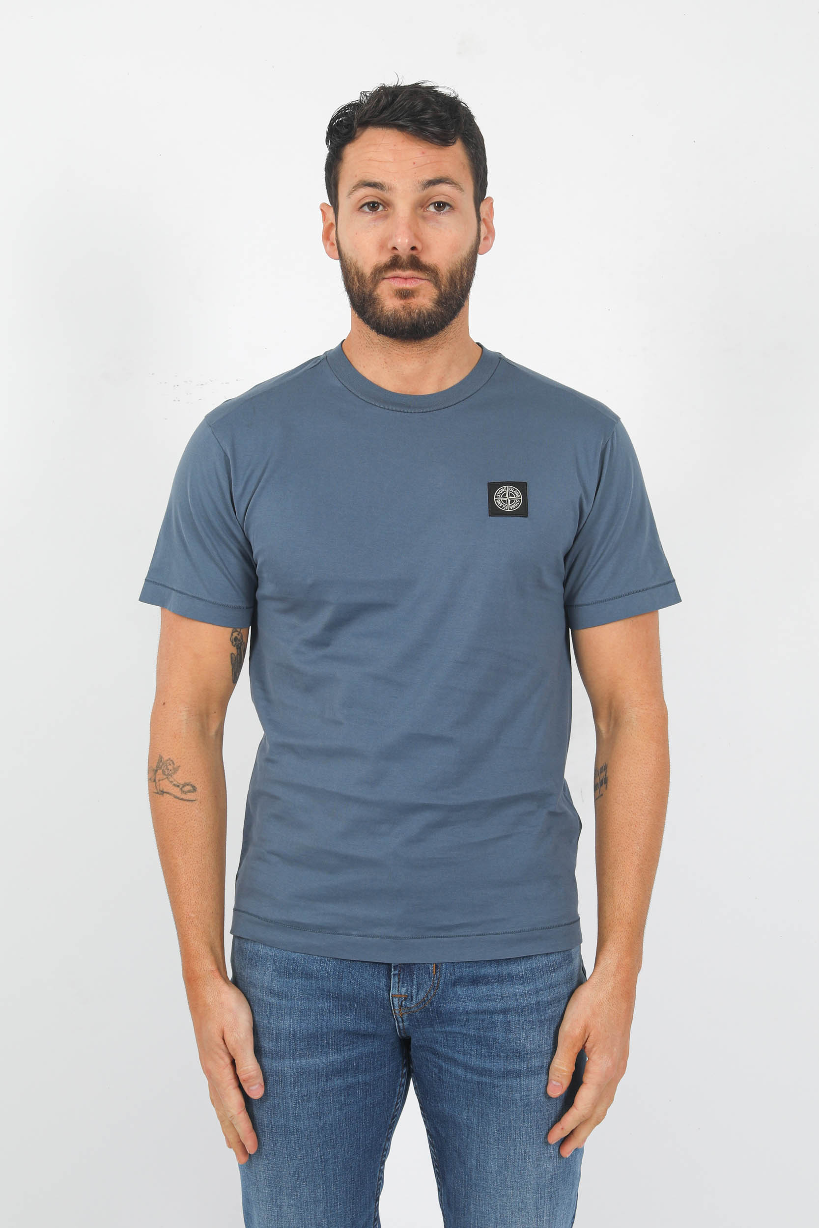 T-SHIRT STONE ISLAND  BLEU 781524113-V0024