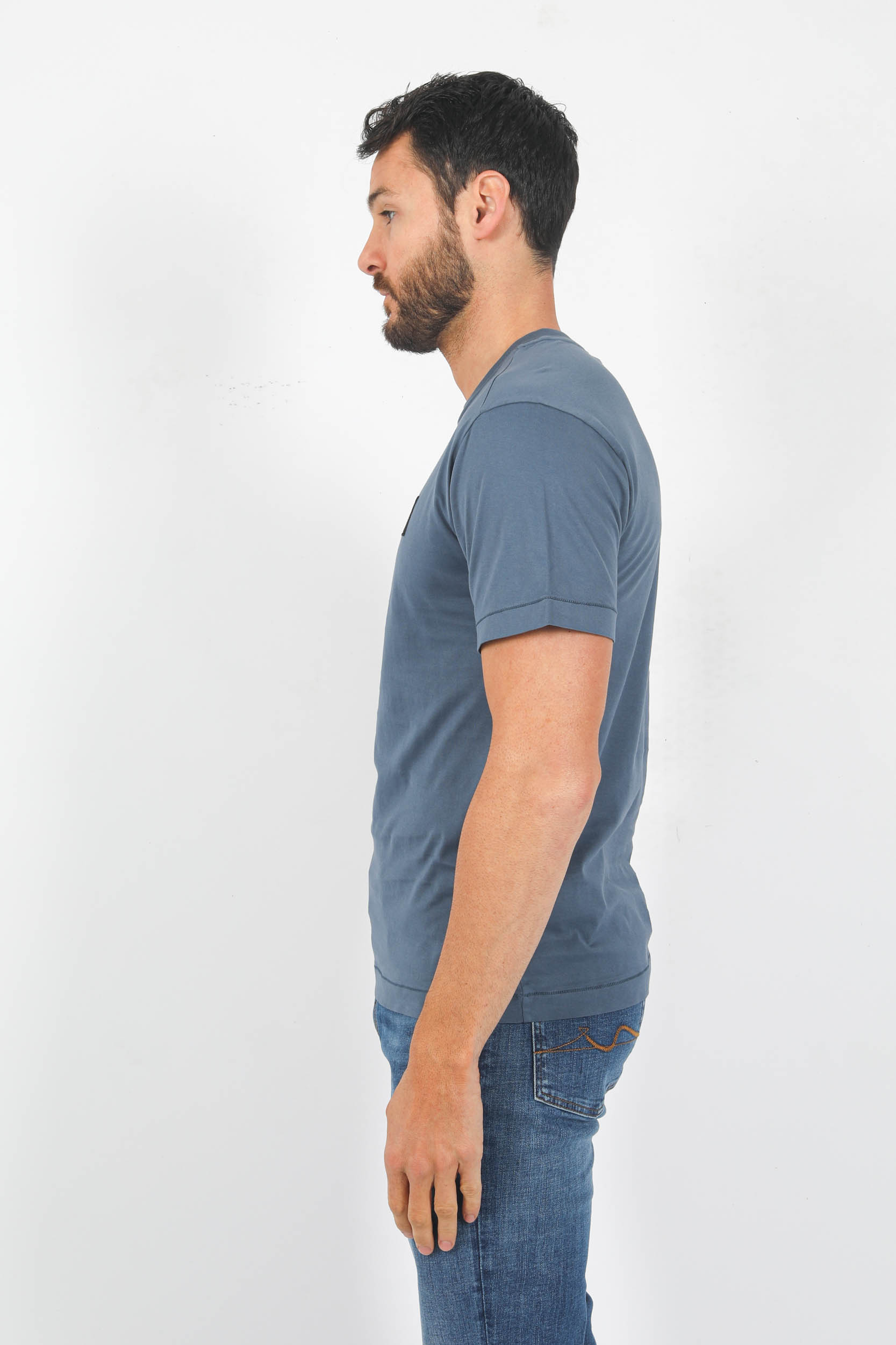 T-SHIRT STONE ISLAND  BLEU 781524113-V0024