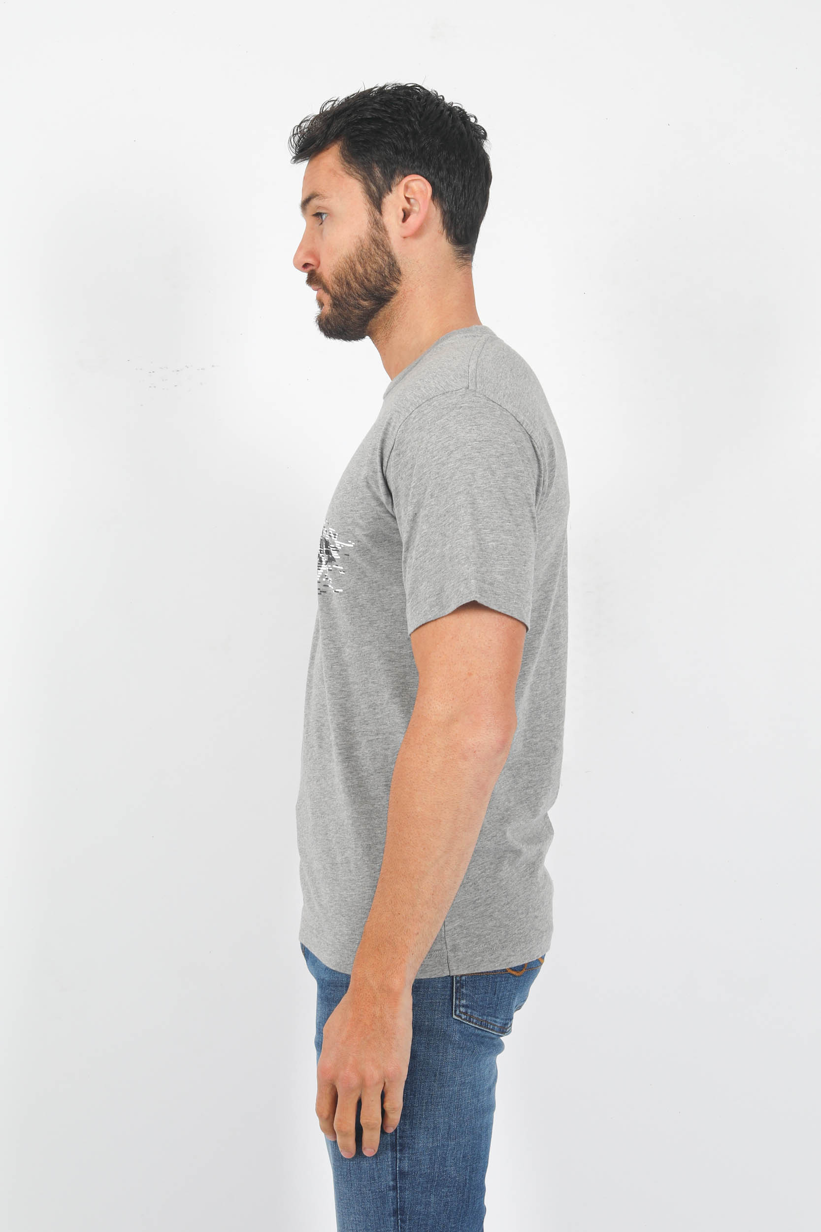 T-SHIRT STONE ISLAND GRIS LOGO PRINT 78152NS90-V0M64