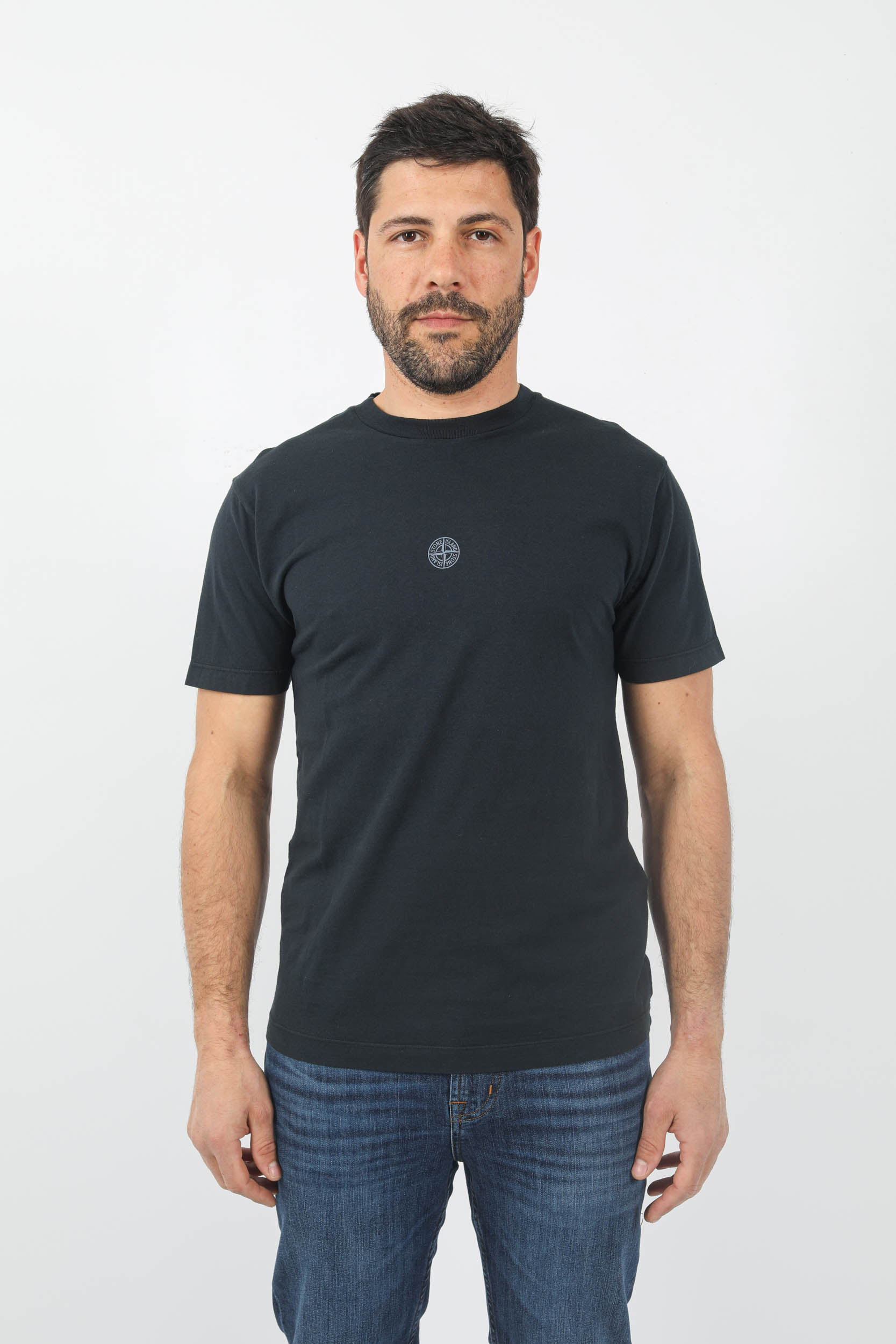 T-SHIRT STONE ISLAND MARINE LOGO BLEU 78152NS86-V0020