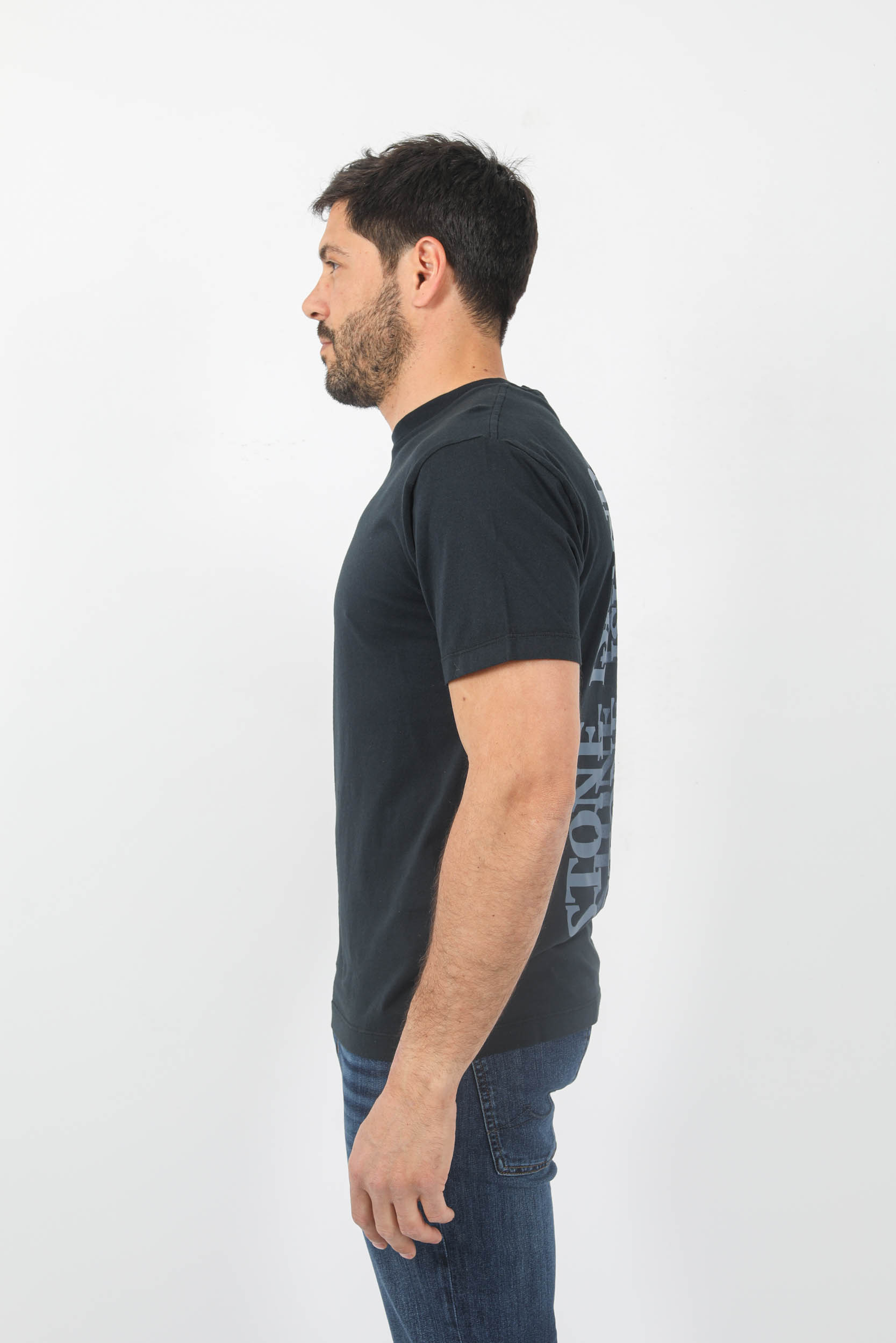 T-SHIRT STONE ISLAND MARINE LOGO BLEU 78152NS86-V0020