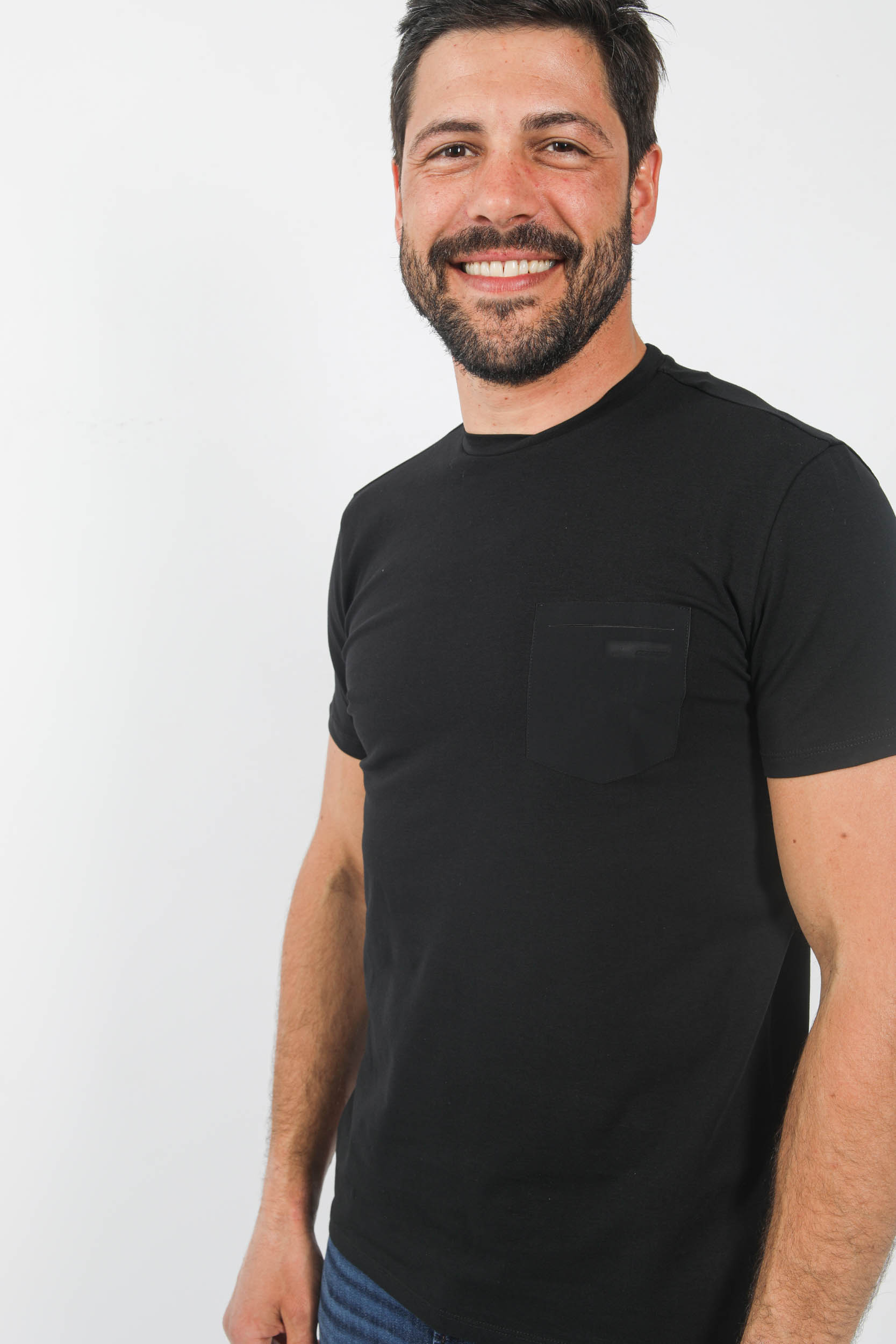 T-SHIRT RRD AVEC POCHE NOIR SES136-10