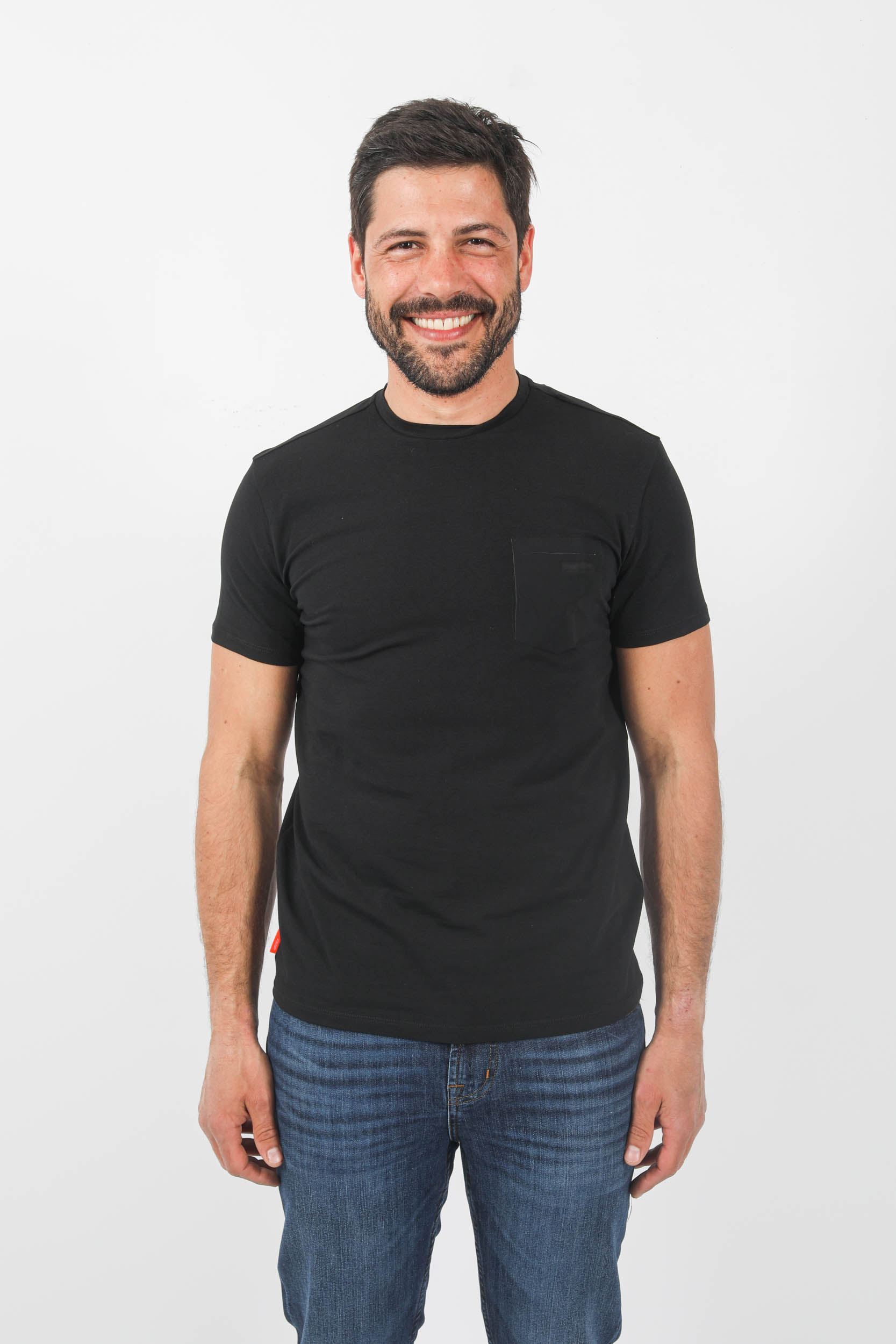 T-SHIRT RRD AVEC POCHE NOIR SES136-10