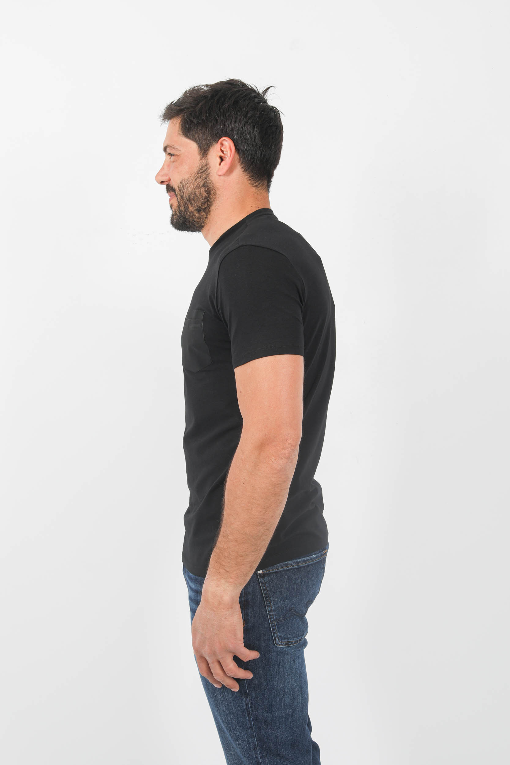 T-SHIRT RRD AVEC POCHE NOIR SES136-10