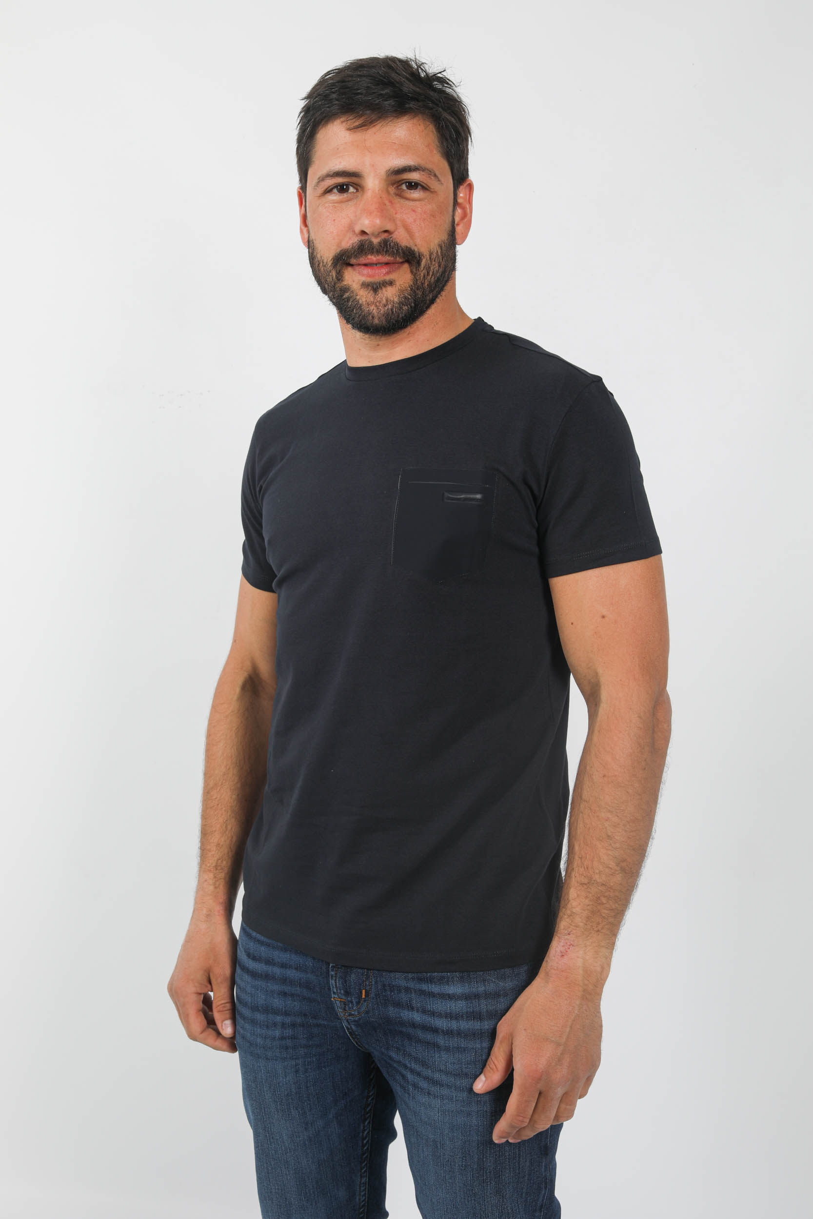 T-SHIRT RRD AVEC POCHE MARINE SES136-60