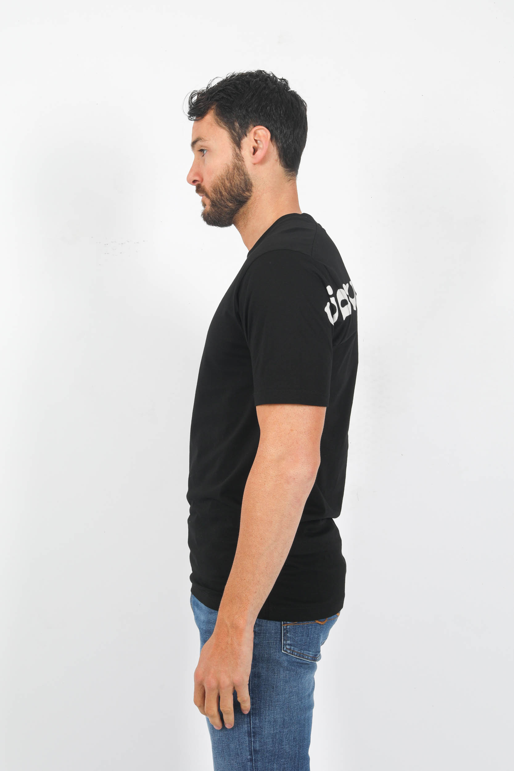 T-SHIRT C.P COMPANY NOIR LOGO HORIZONTAL S241A-999