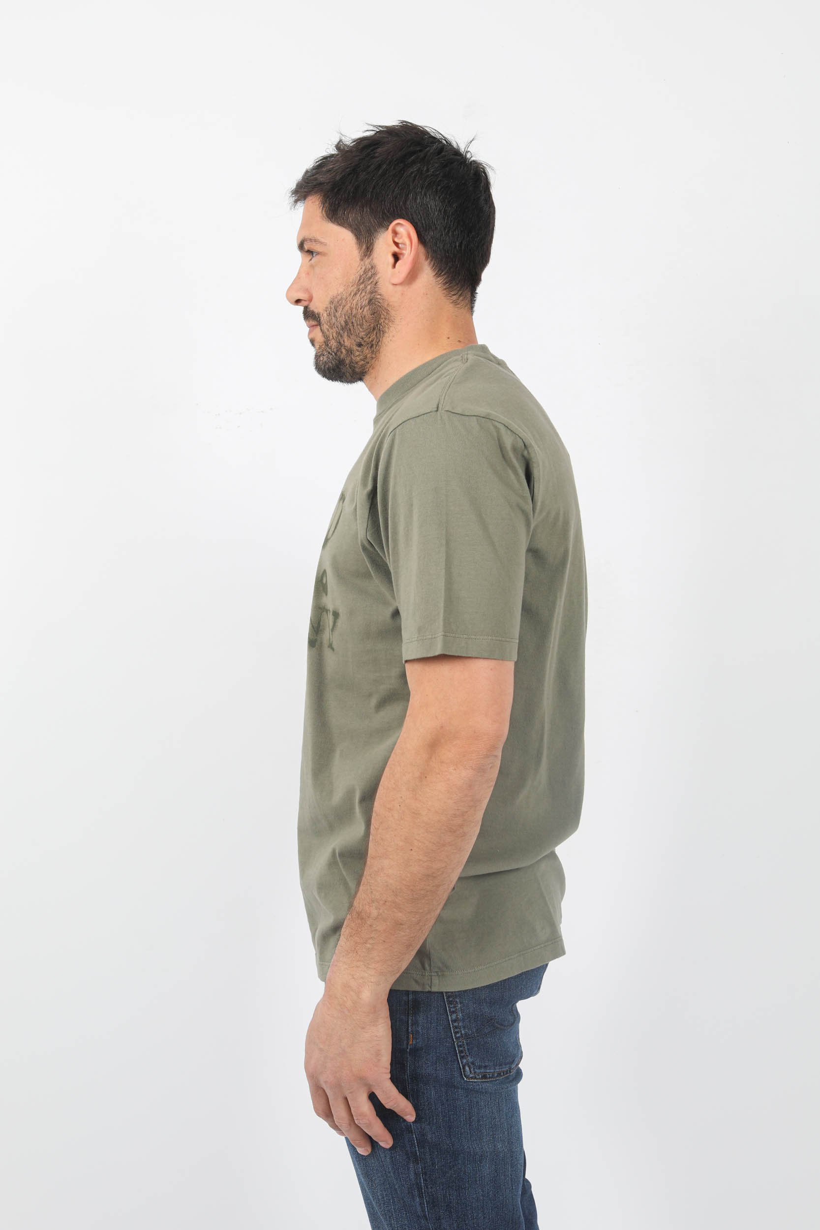 T-SHIRT C.P COMPANY KAKI GROS LOGO S348A-648