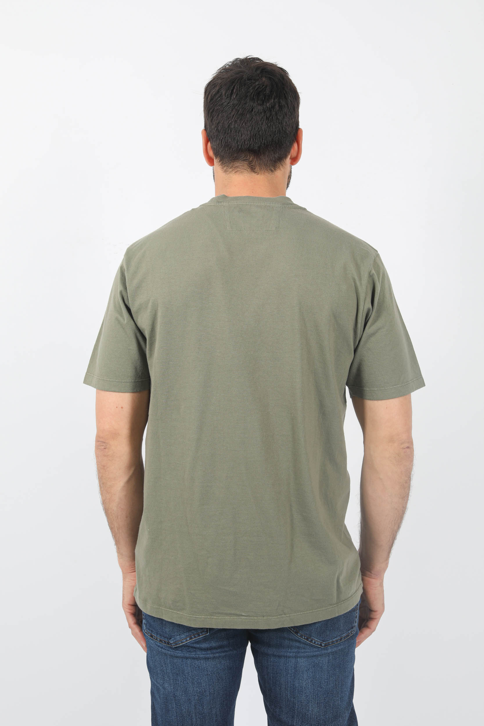 T-SHIRT C.P COMPANY KAKI GROS LOGO S348A-648