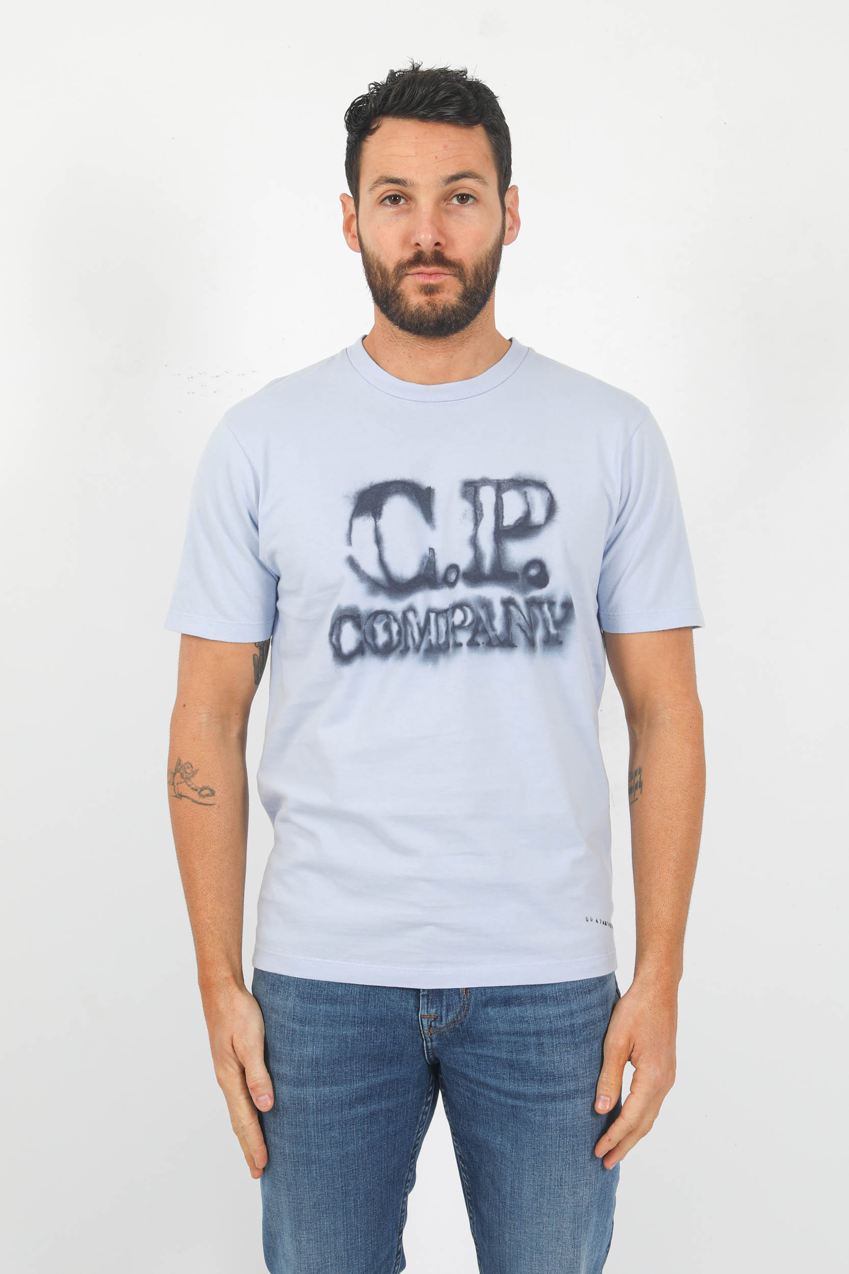 T-SHIRT C.P COMPANY LAVANDE GROS LOGO S348A-750