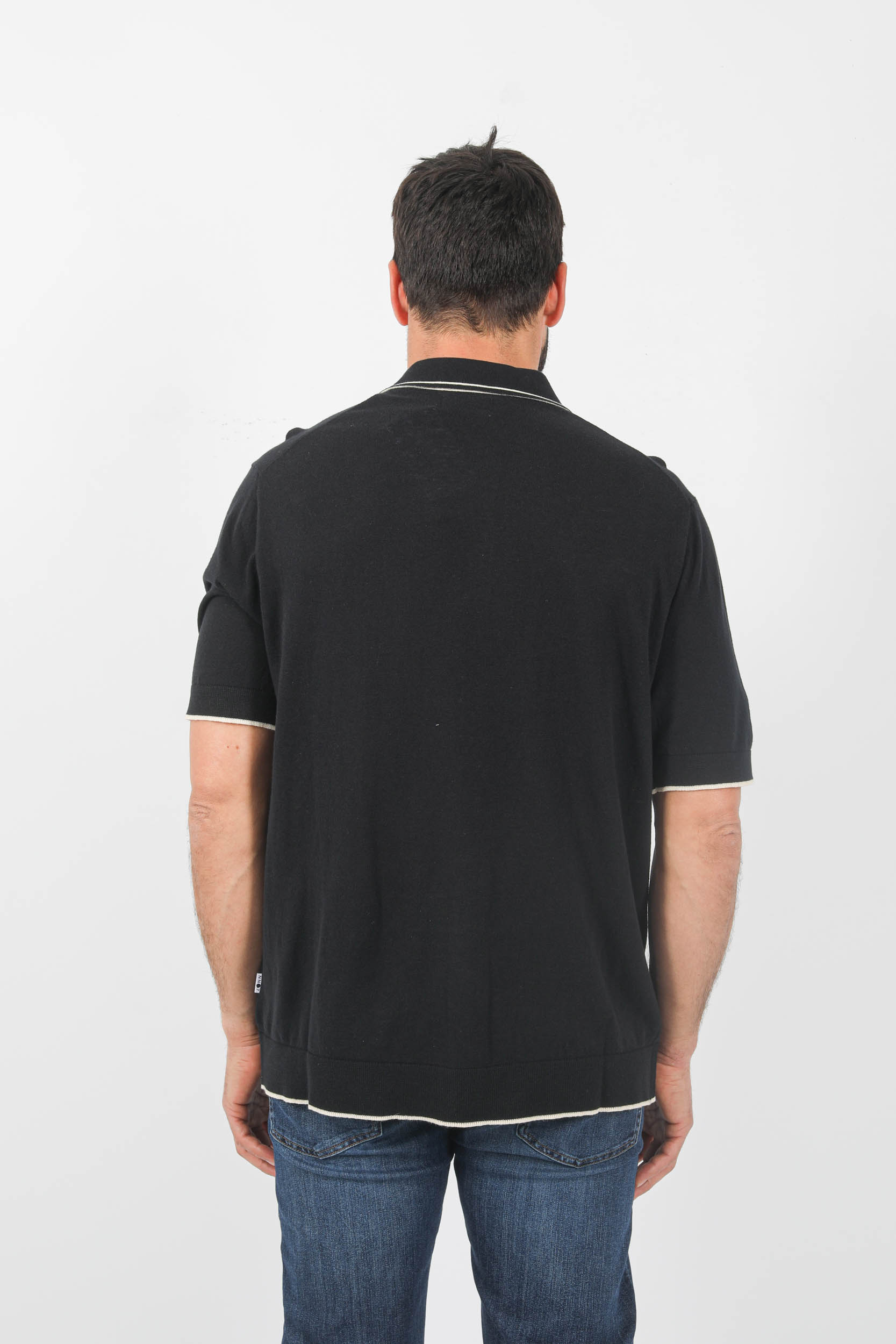 GILET MANCHES COURTES MARINE ET BLANC NOLAN-200