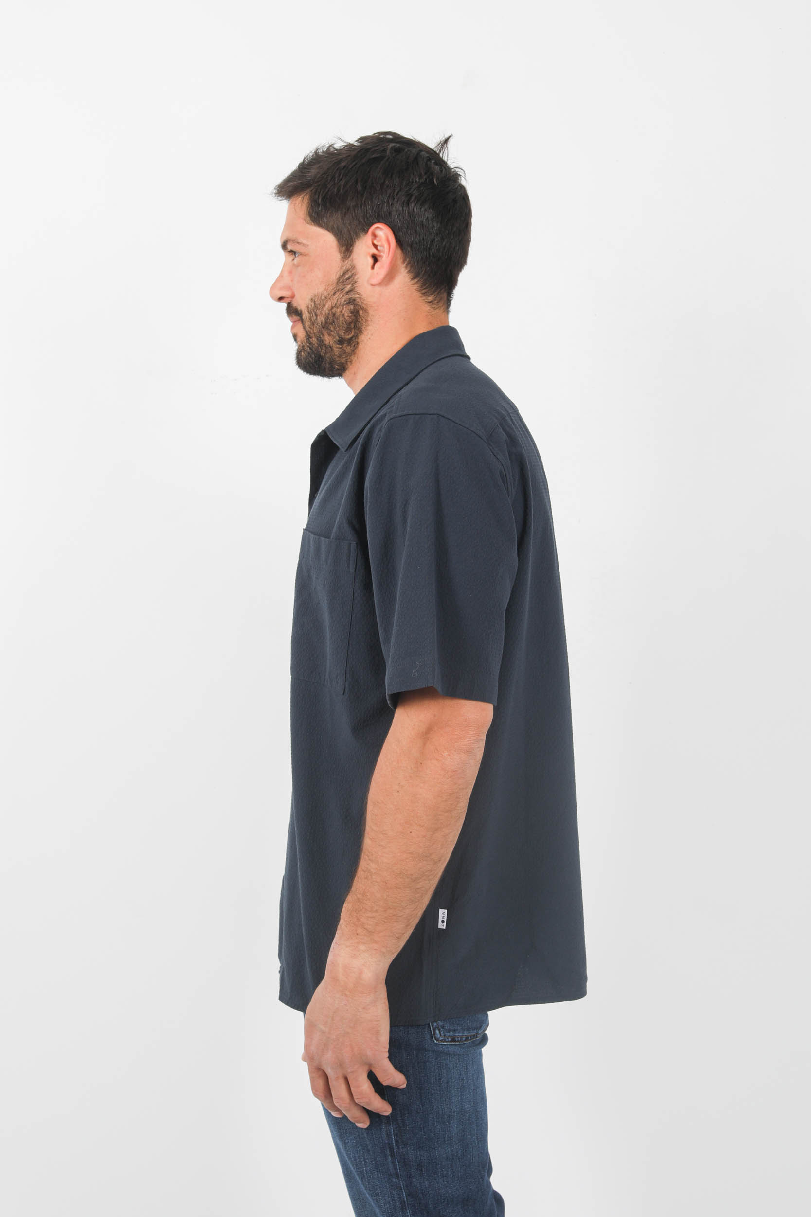 CHEMISE MANCHES COURTES NNO7 SEERSUCKER MARINE JULIO1040-200